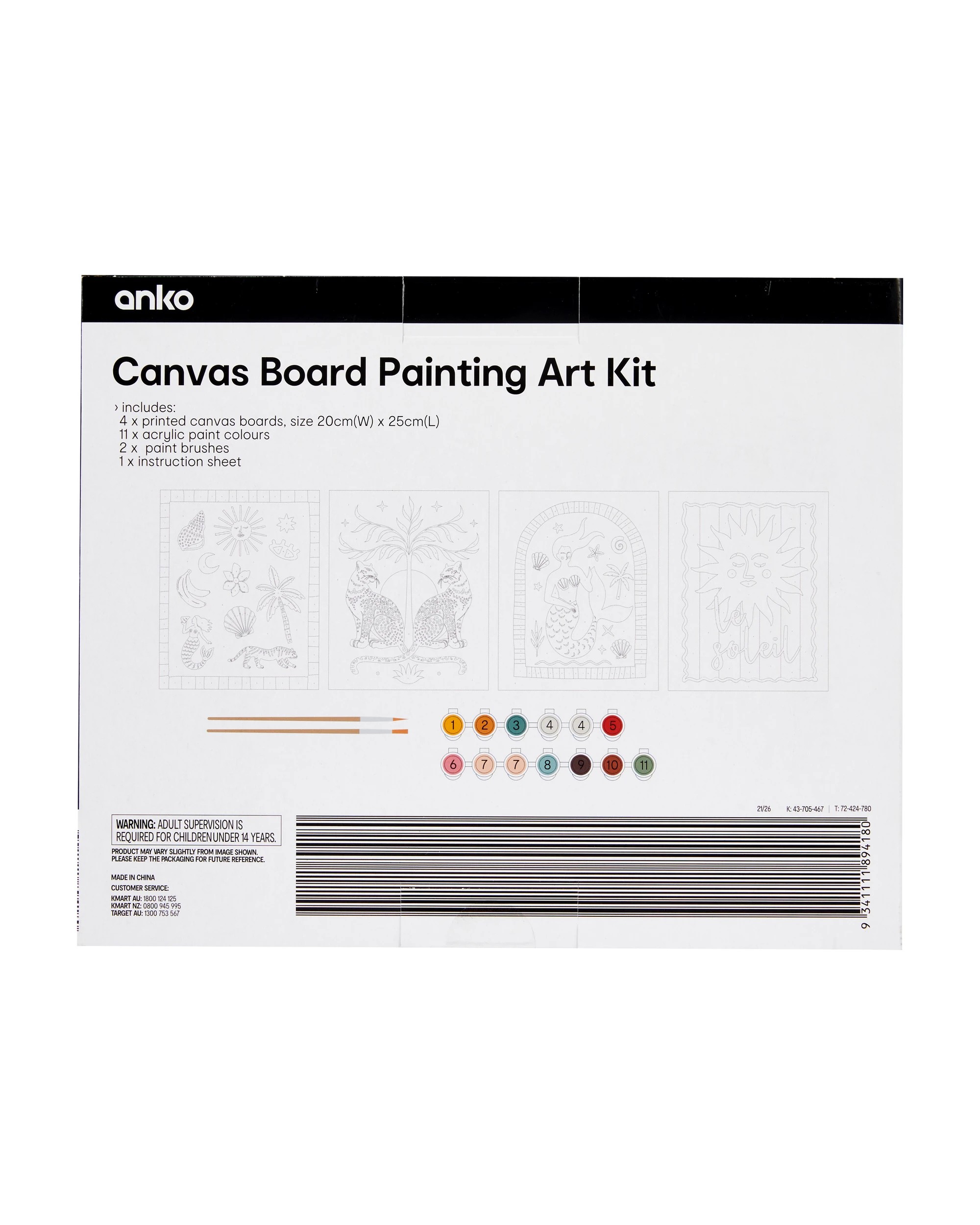 3 Canvas Board Painting Art Kit, 3 of 3