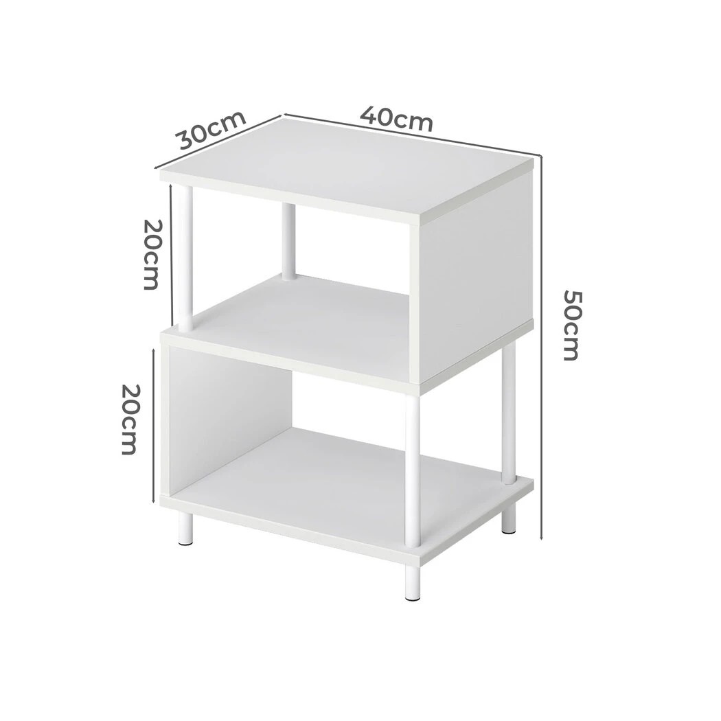 3 Levede Modern Small Side Table in White Colour, 3 of 6