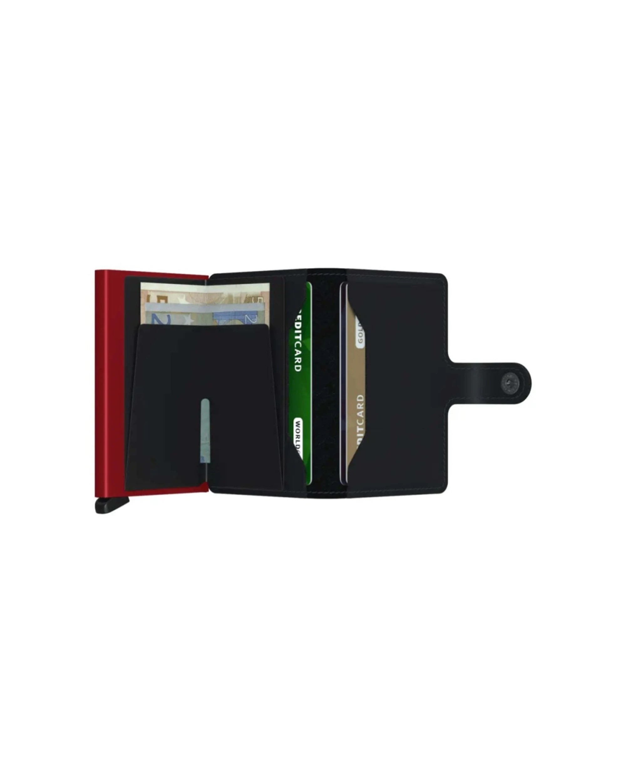 4 Secrid Miniwallet Compact RFID Aluminium Leather Card Wallet Large Storage - Black, 4 of 5