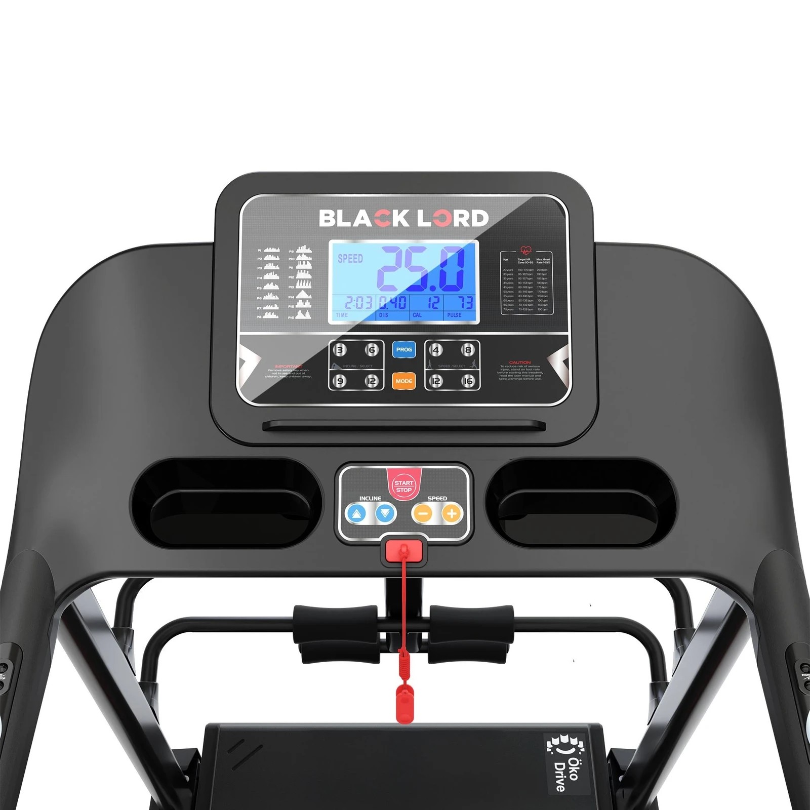 8 Black Lord Treadmill Electric Home Gym Exercise Running Machine Auto Incline, 8 of 10