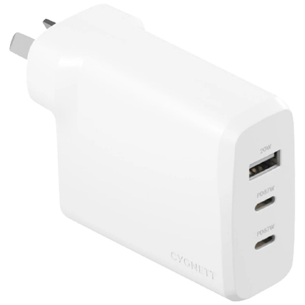 1 Cygnett PowerPlus 87W Multi Port Wall Charger White, 1 of 3