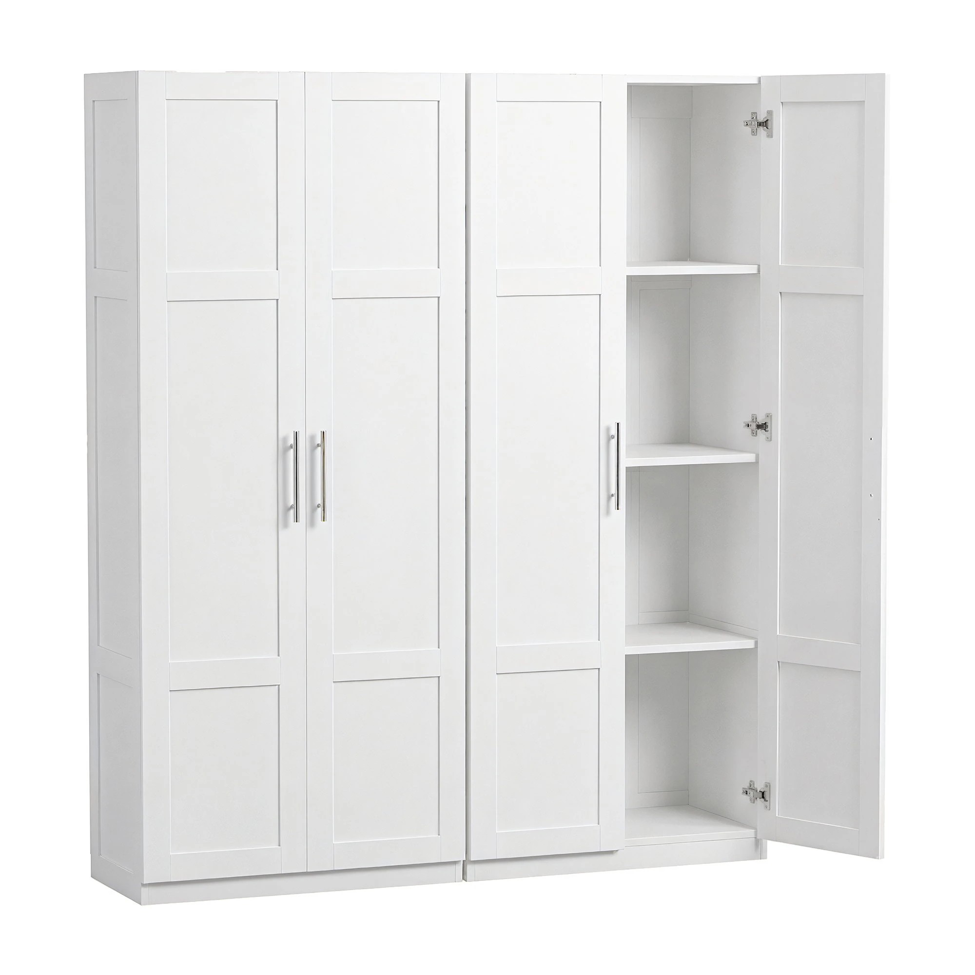 1 Artiss 2x Buffet Unit Cabinet Sideboard Pantry 180cm - White, 1 of 8