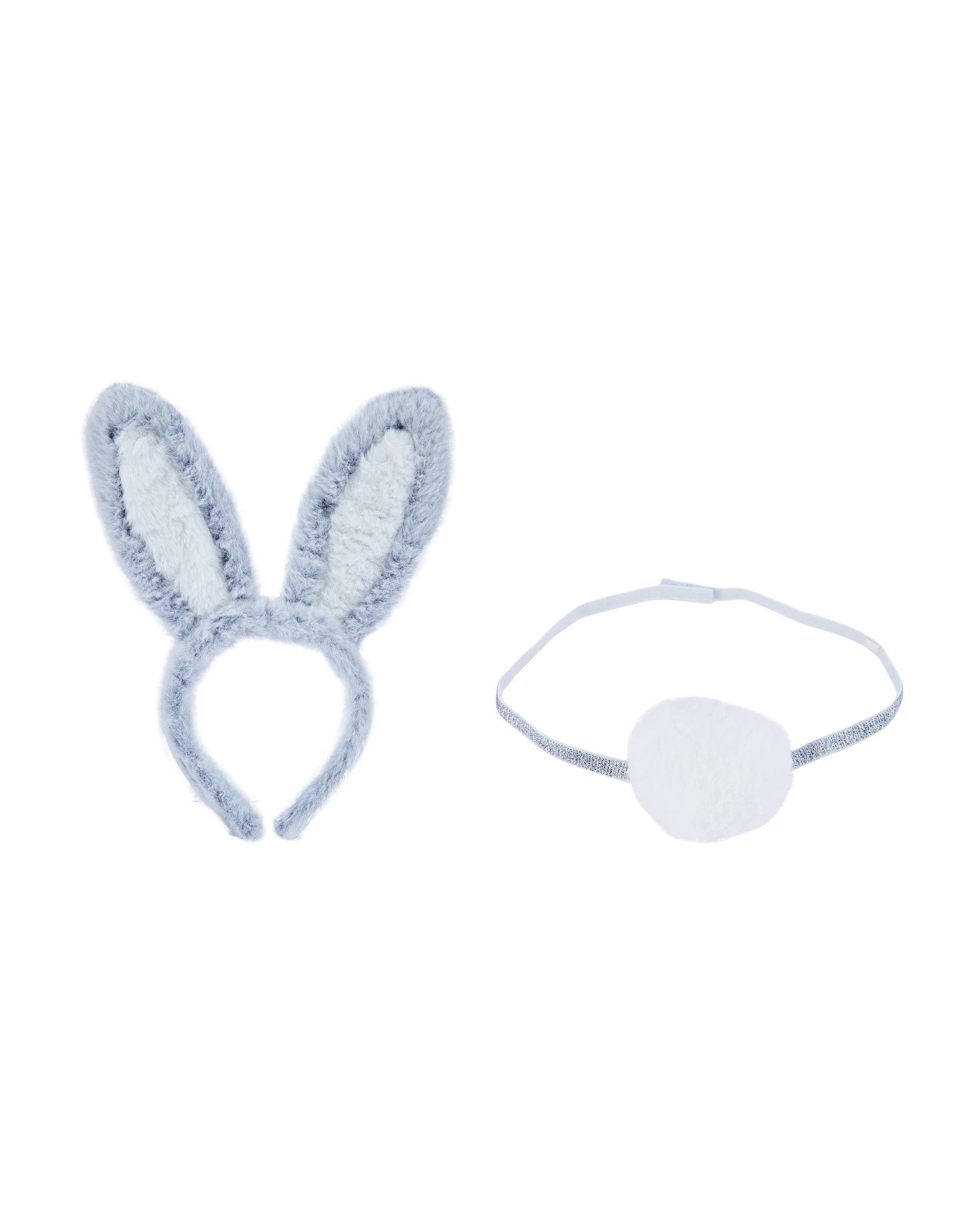 1 Grey Bunny Ears and Tail Set, 1 of 5