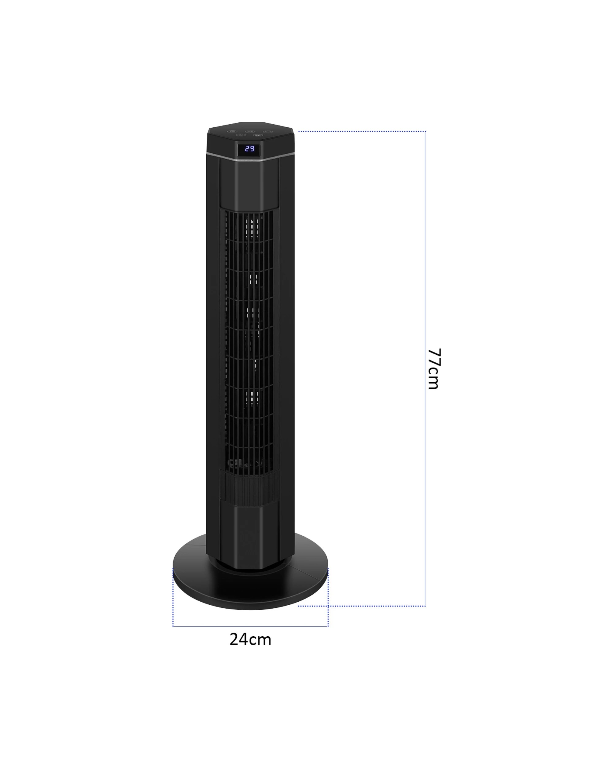 3 ADVWIN Electric Tower Fan, Pedestal Fan with 90° Air Coverage, Auto Oscillating, Remote, 3-Speeds, 8H Timer, 3 of 6
