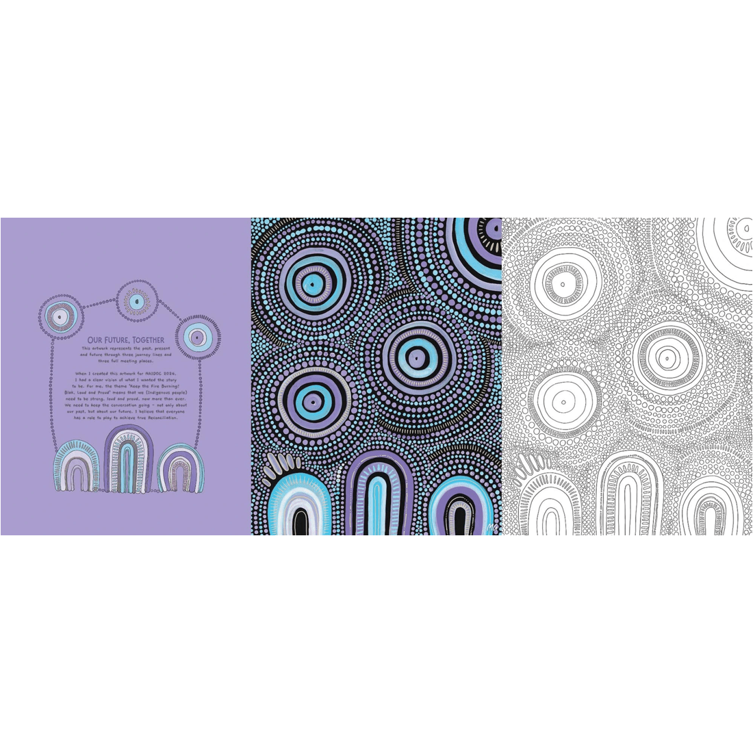 2 Colour Your Own Strong Spirit Aboriginal Gallery Art by Merindah Gunya - Book, 2 of 2