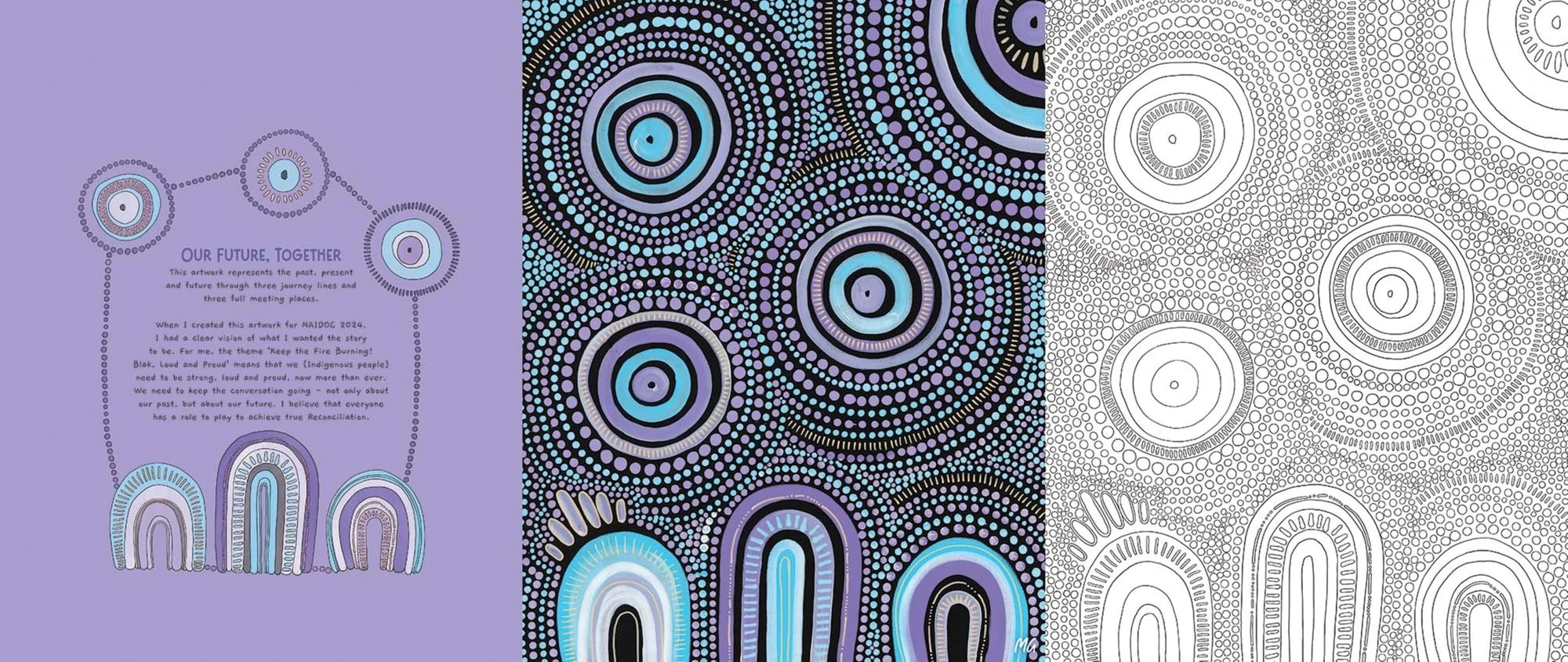 2 Colour Your Own Strong Spirit Aboriginal Gallery Art by Merindah Gunya - Book, 2 of 2