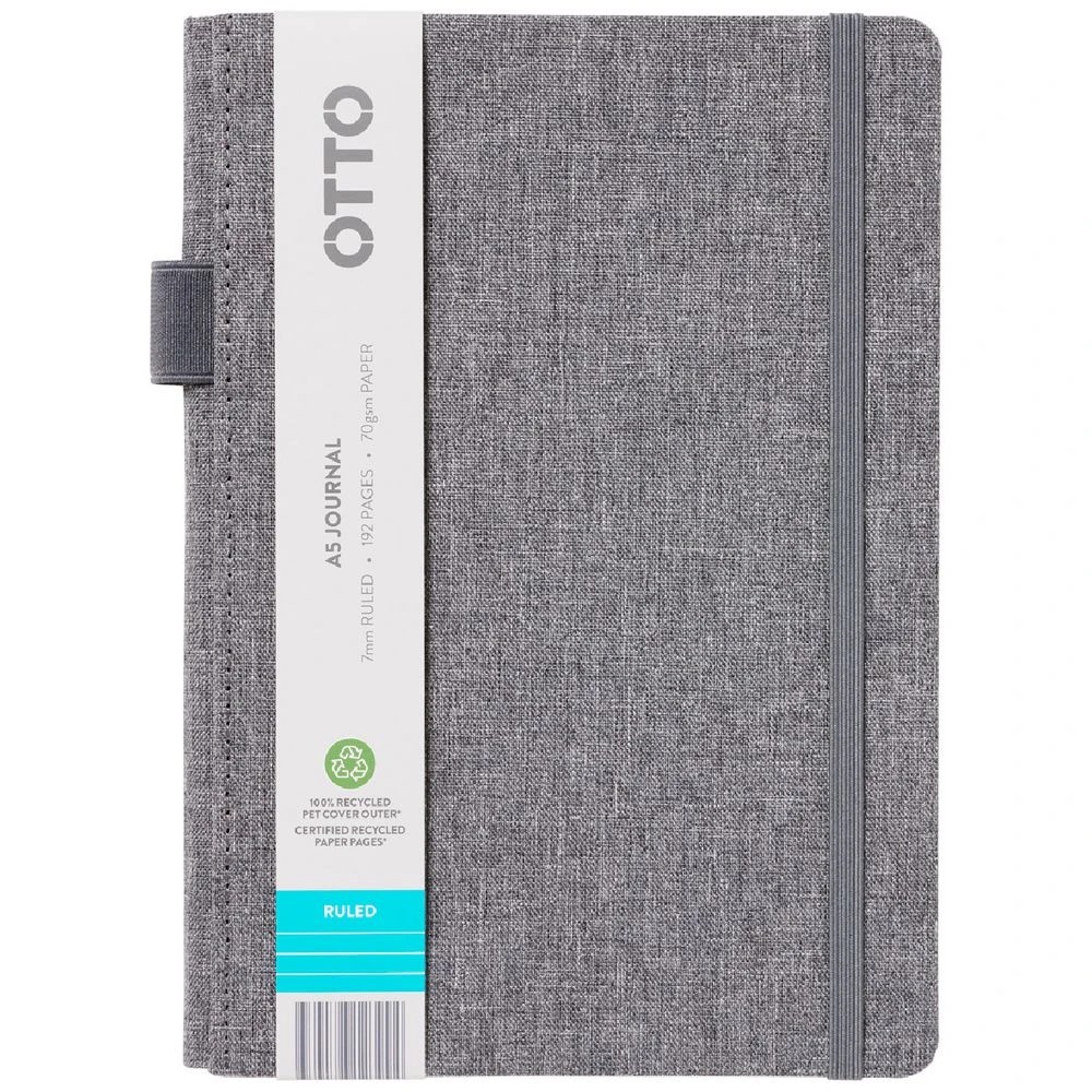 1 Otto A5 PET Journal 192 Pages Grey, 1 of 3