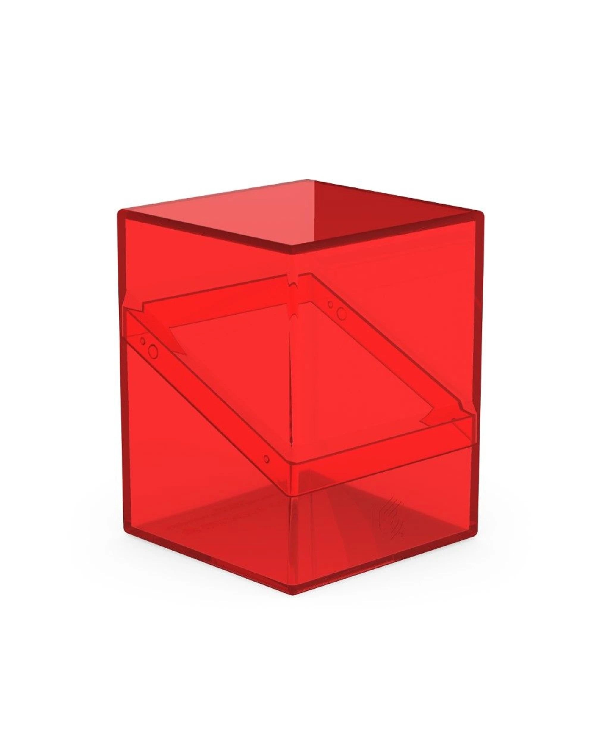 1 Ultimate Guard Boulder 100+ Clear Deck Case - Ruby - Red, 1 of 3