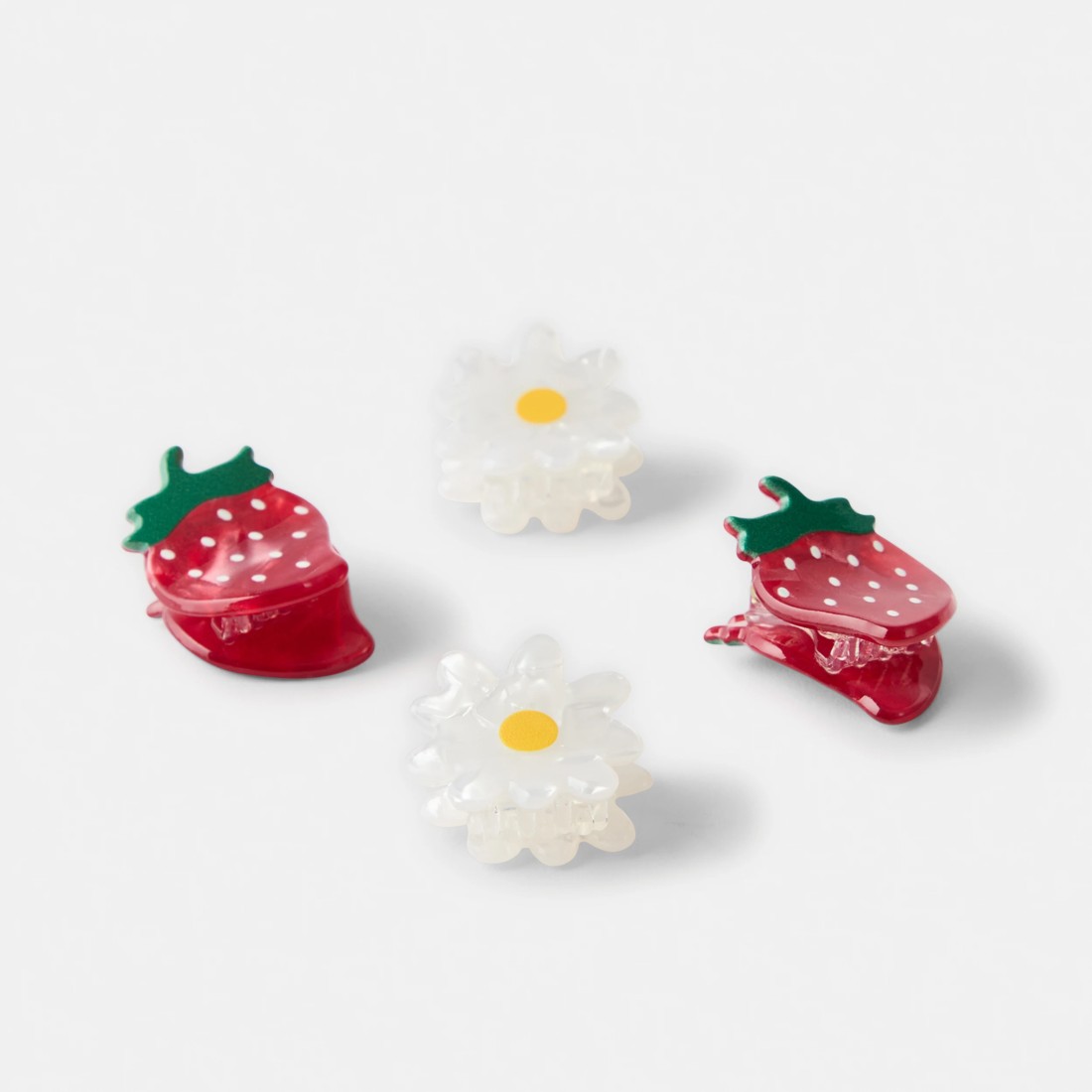 2 4 Pack Strawberry Claw Hair Clips, 2 of 3