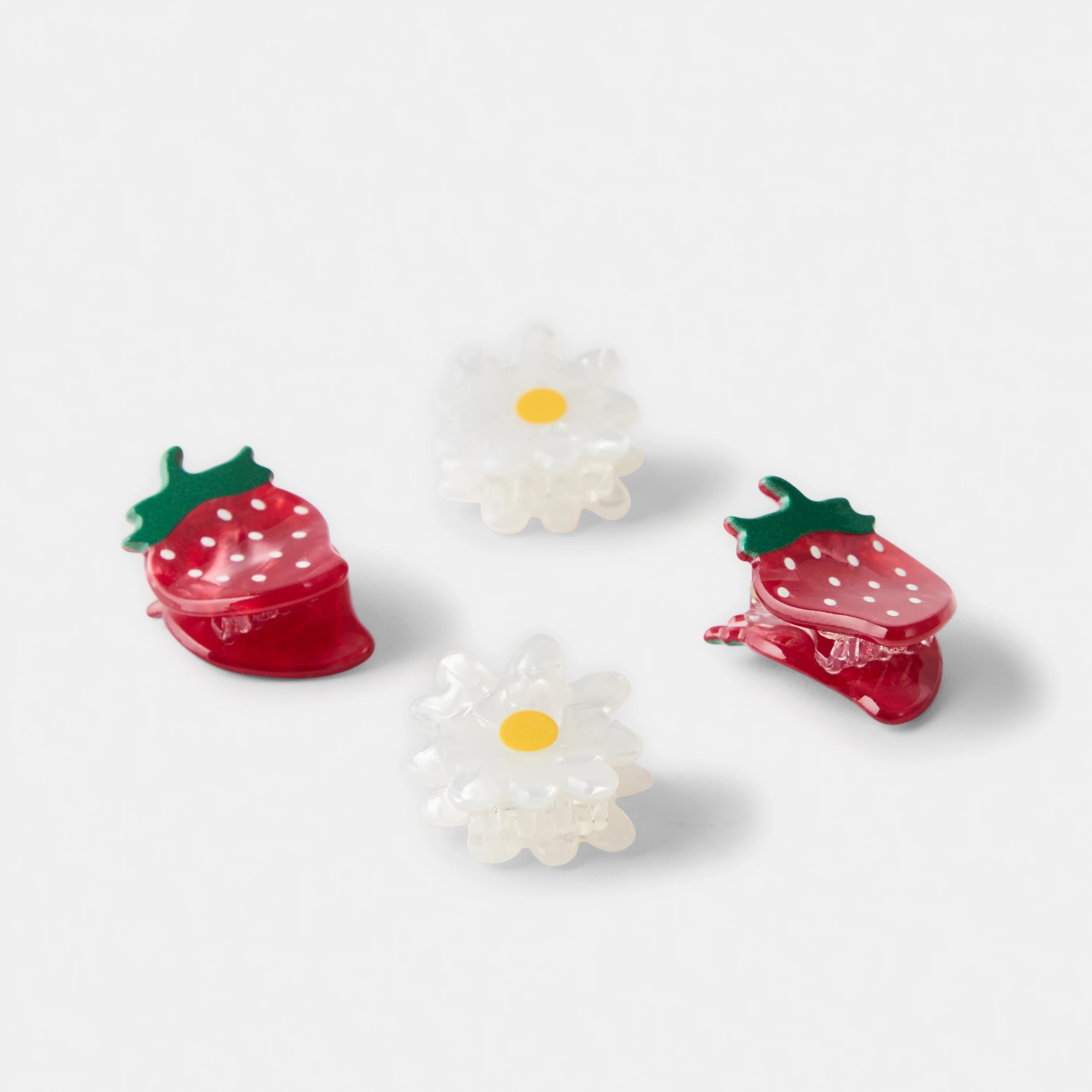 2 4 Pack Strawberry Claw Hair Clips, 2 of 3