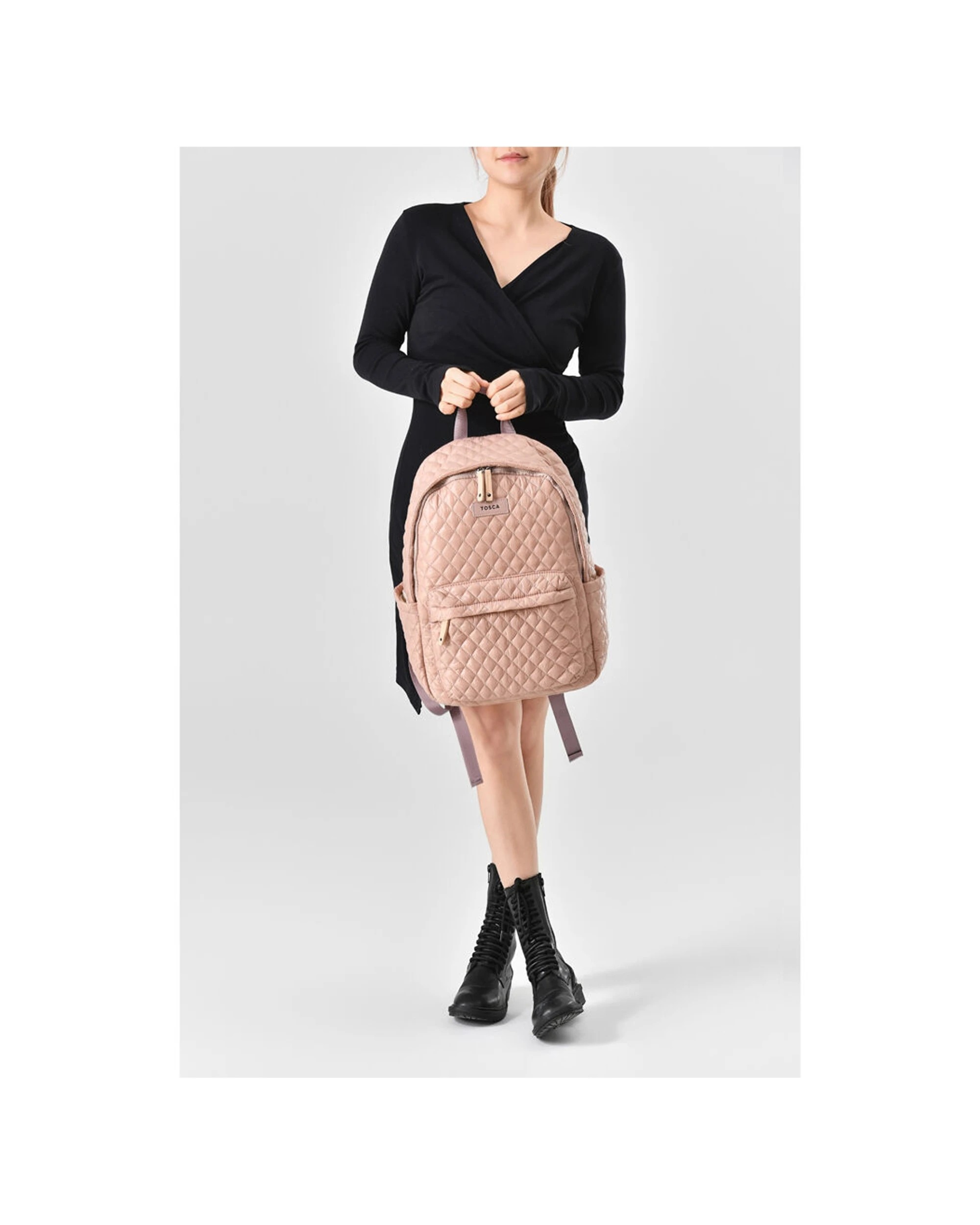 9 Tosca Metro Quilted Oxford Travel 15" Laptop Backpack - Pink, 9 of 9