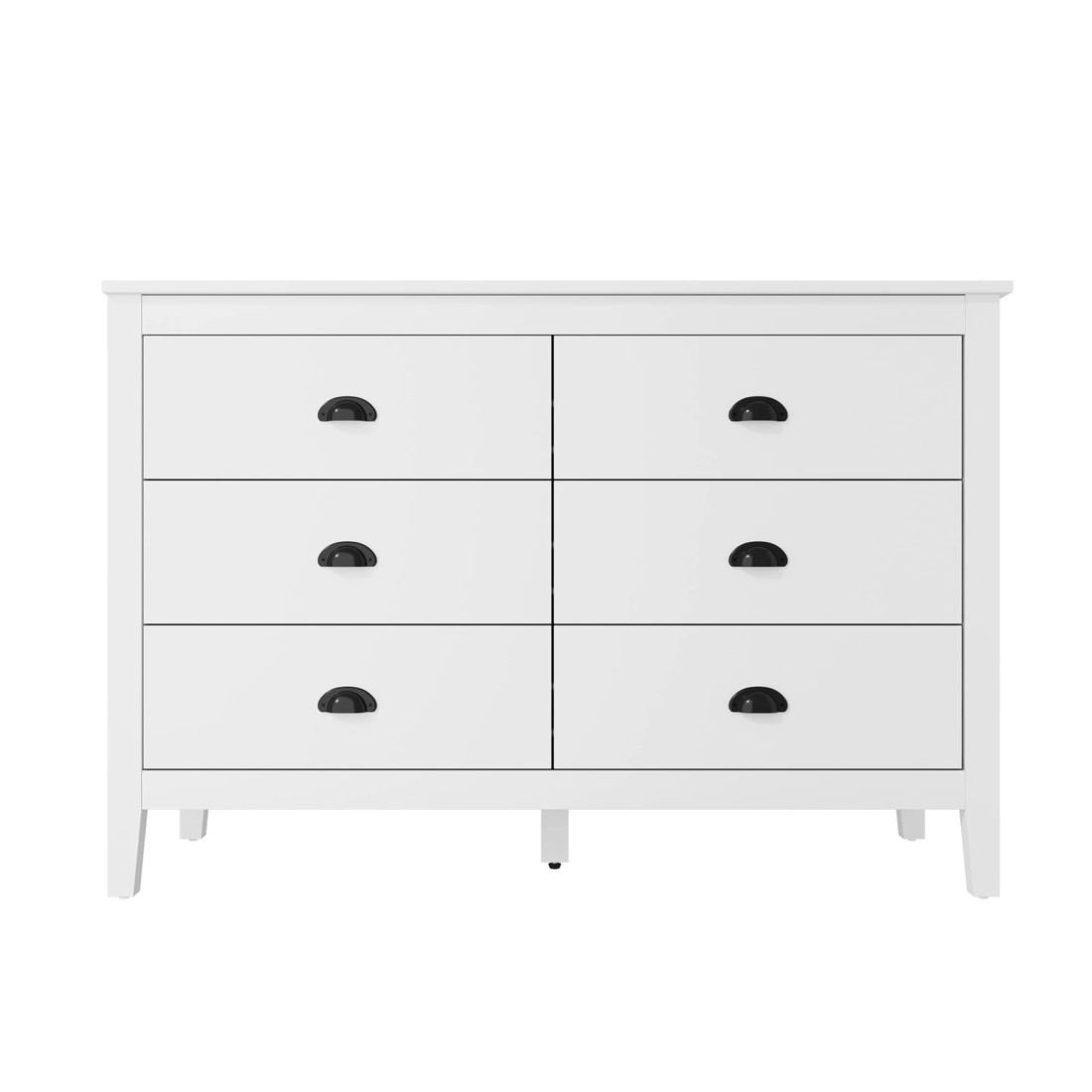 7 Oikiture 6 Chest Of Drawers Dresser Storage Cabinet Vintage
 - White, 7 of 10