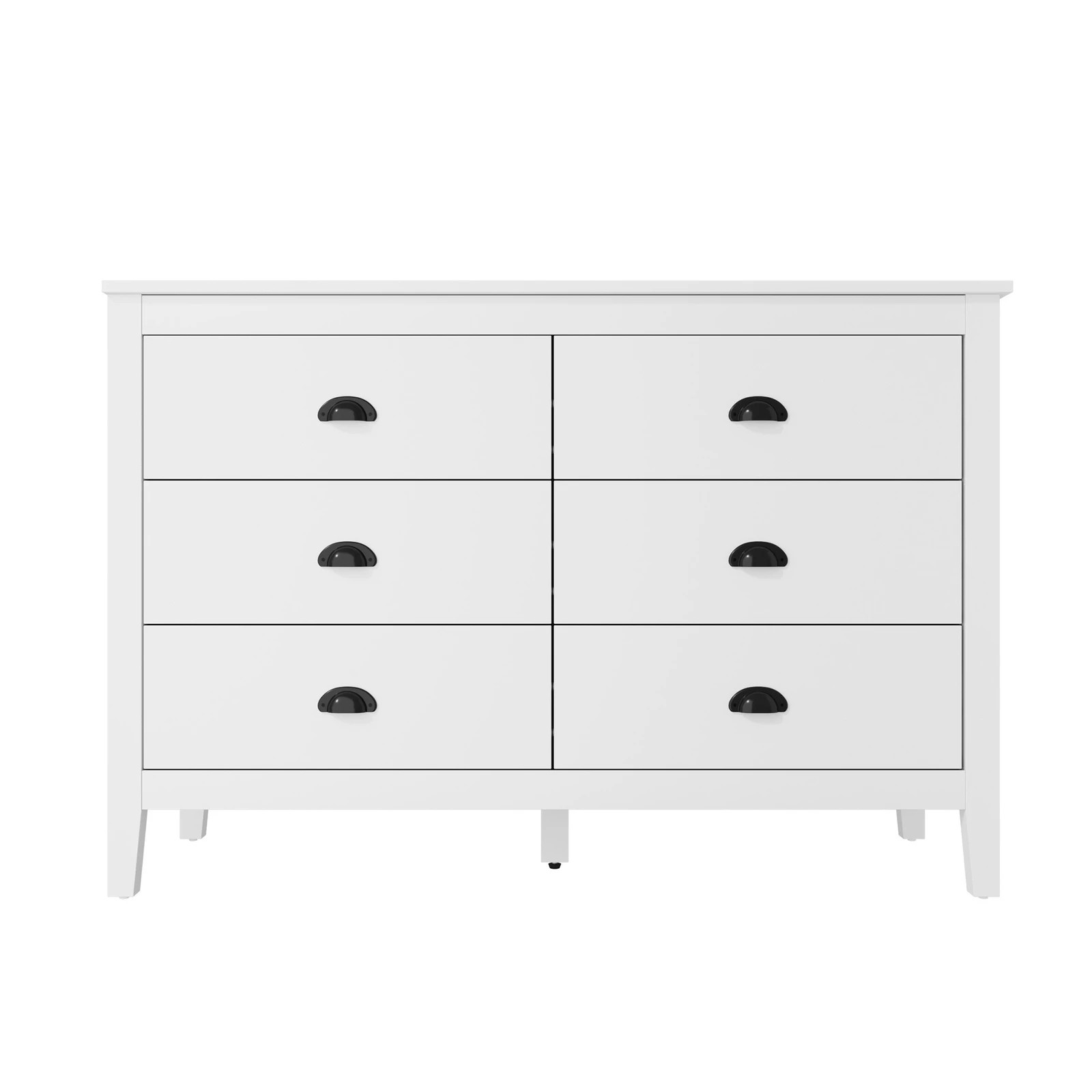 7 Oikiture 6 Chest Of Drawers Dresser Storage Cabinet Vintage
 - White, 7 of 10