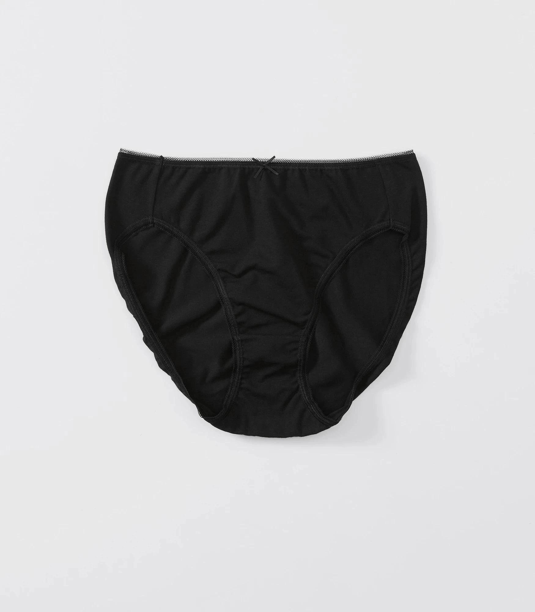 4 Target Women's Cotton/Elastane High Cut Briefs 5 Pack BLACK, 4 of 5