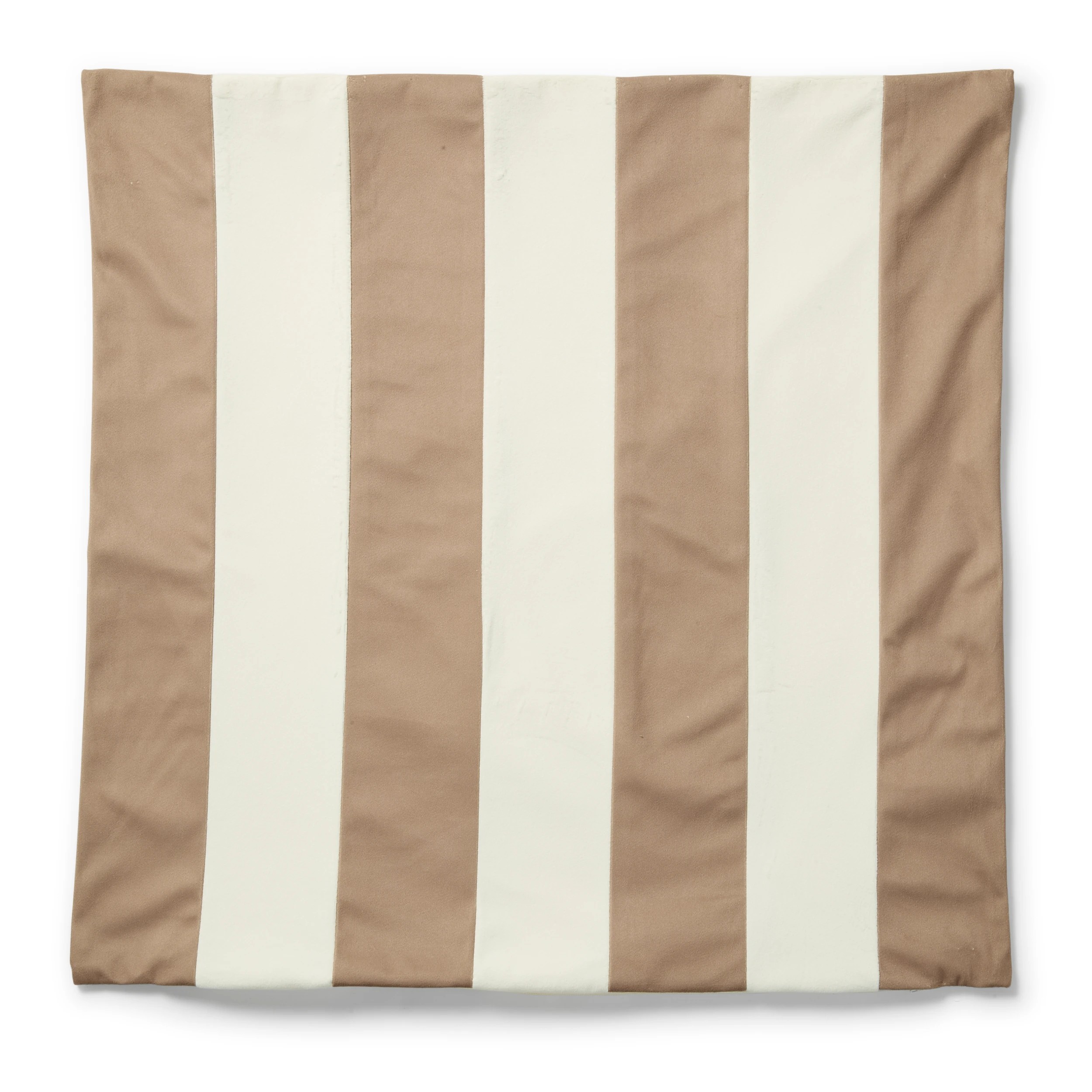3 60cm Stripe Velvet Cushion Cover - White and Mocha, 3 of 6
