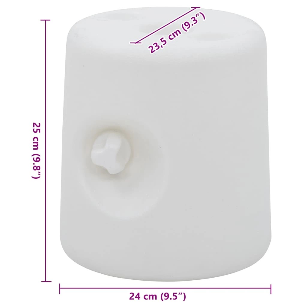 9 vidaXL Canopy weight Durable - White, 9 of 9