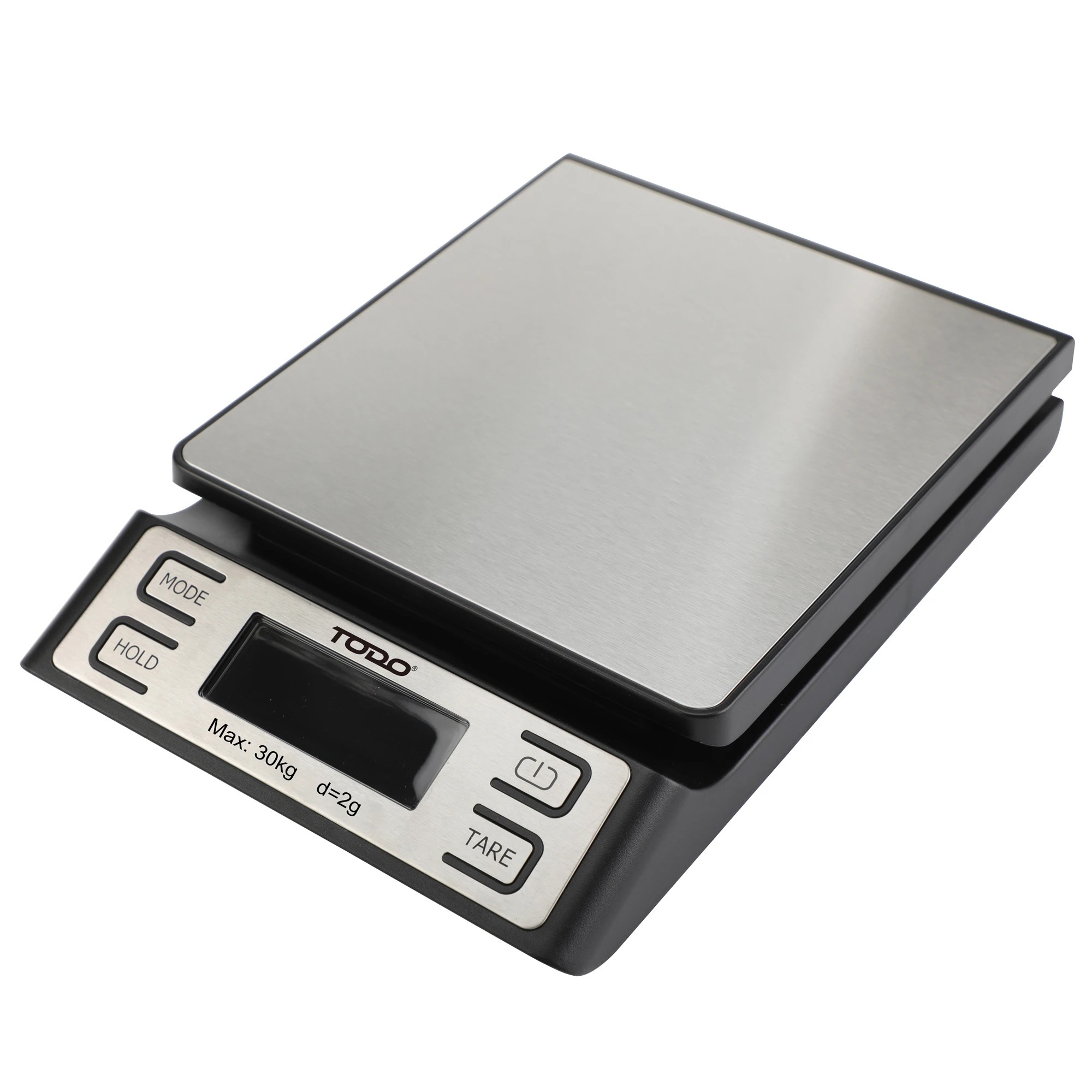 2 TODO 30Kg Digital Postal Scale Stainless Steel Plate Blue LCD Display Tare Post 2G Graduation, 2 of 2