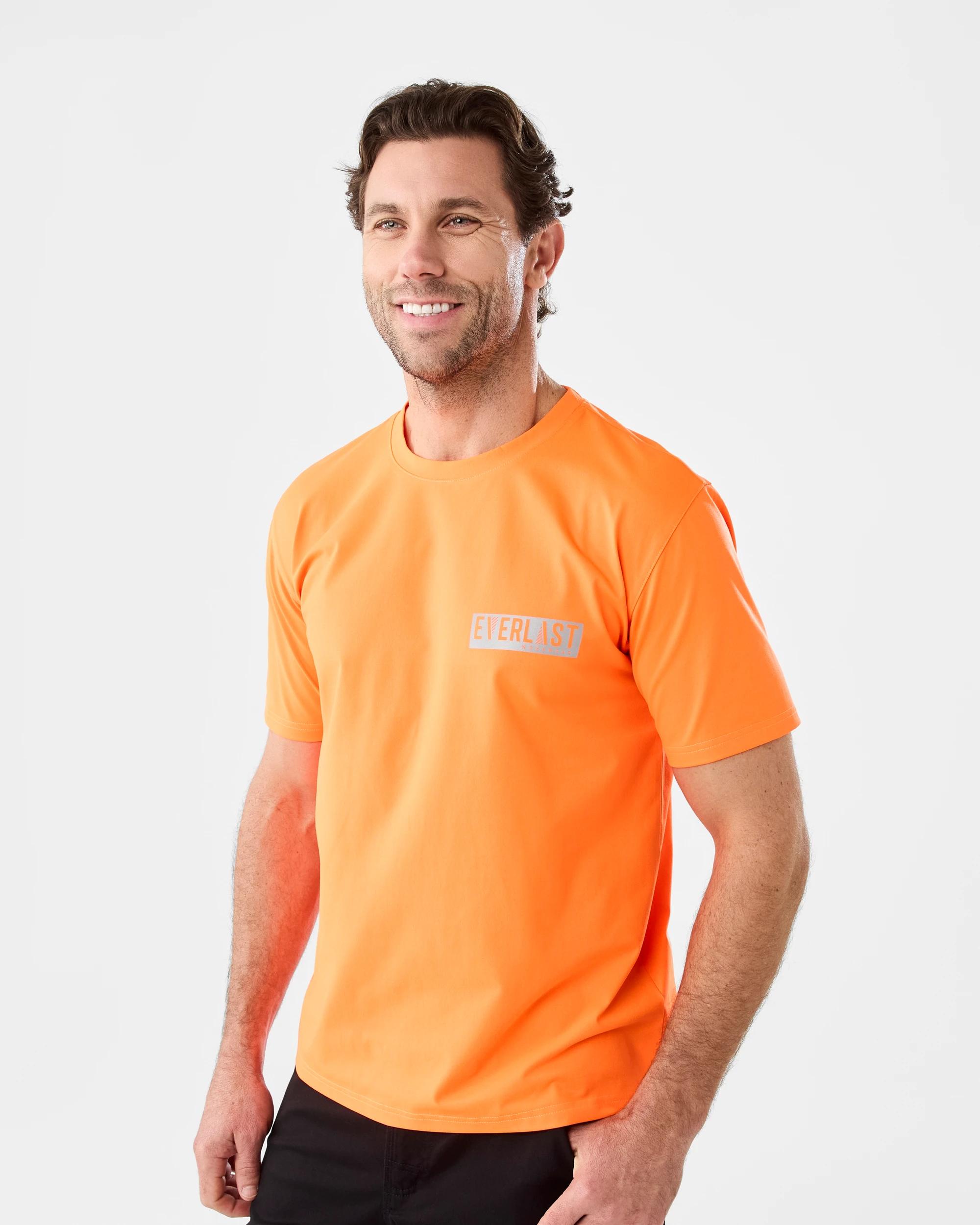 2 Everlast Mens Workwear Hi-Visibility T-shirt Orange, 2 of 7