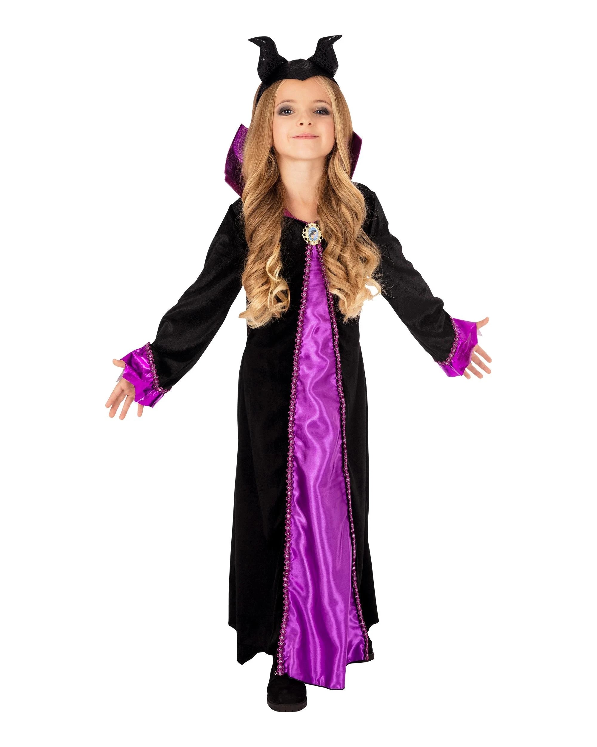2 Disney Maleficent Deluxe Kids Costume Size 6-8yrs - Purple, 2 of 6
