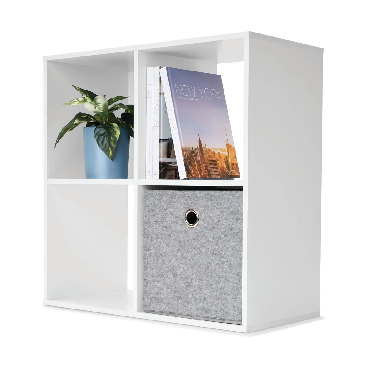 3 4 Cube Display Storage Unit - White, 3 of 4