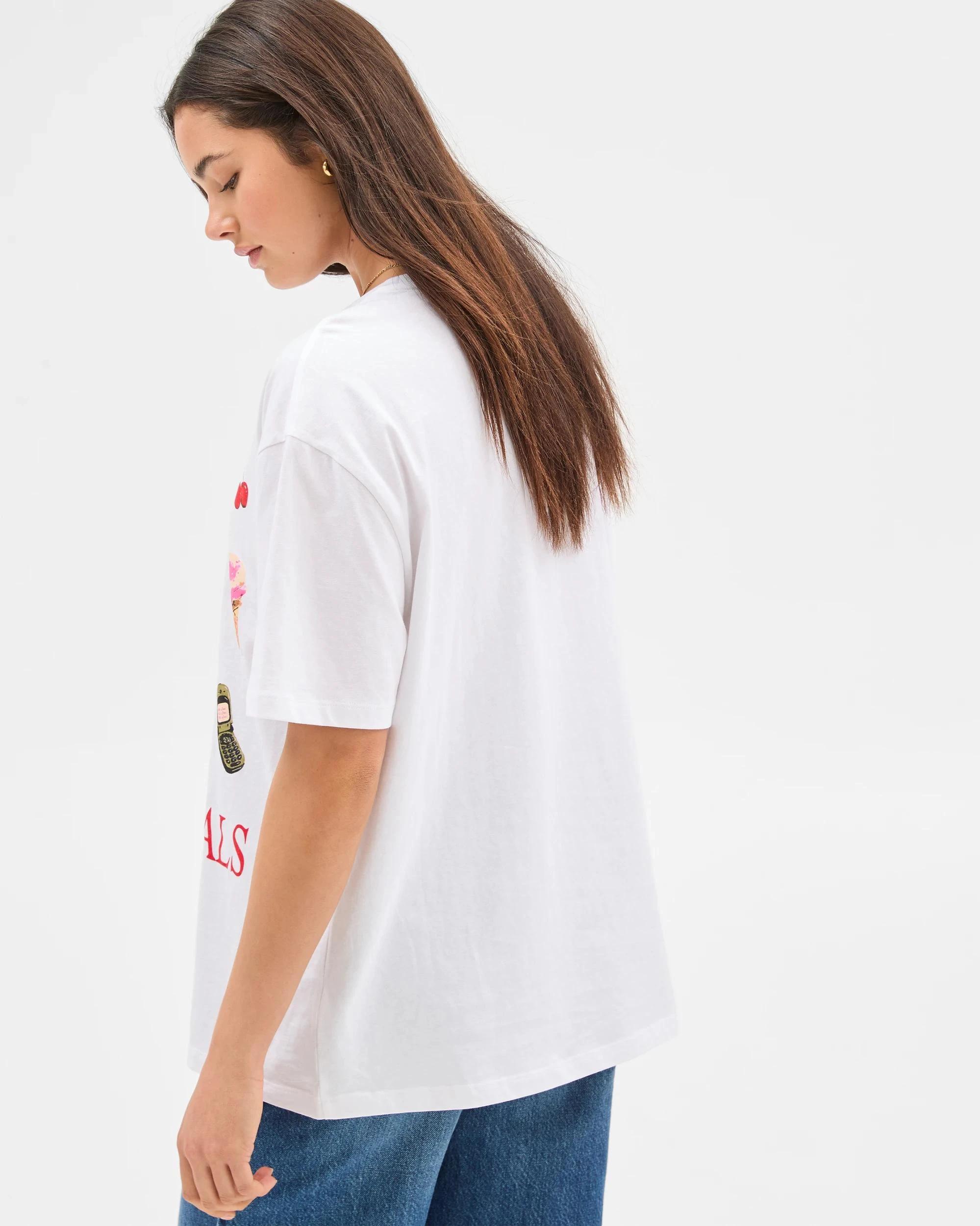 5 Australian Cotton Boyfriend T-Shirt - Lily Loves WHITE THE ESSENTIALS, 5 of 6