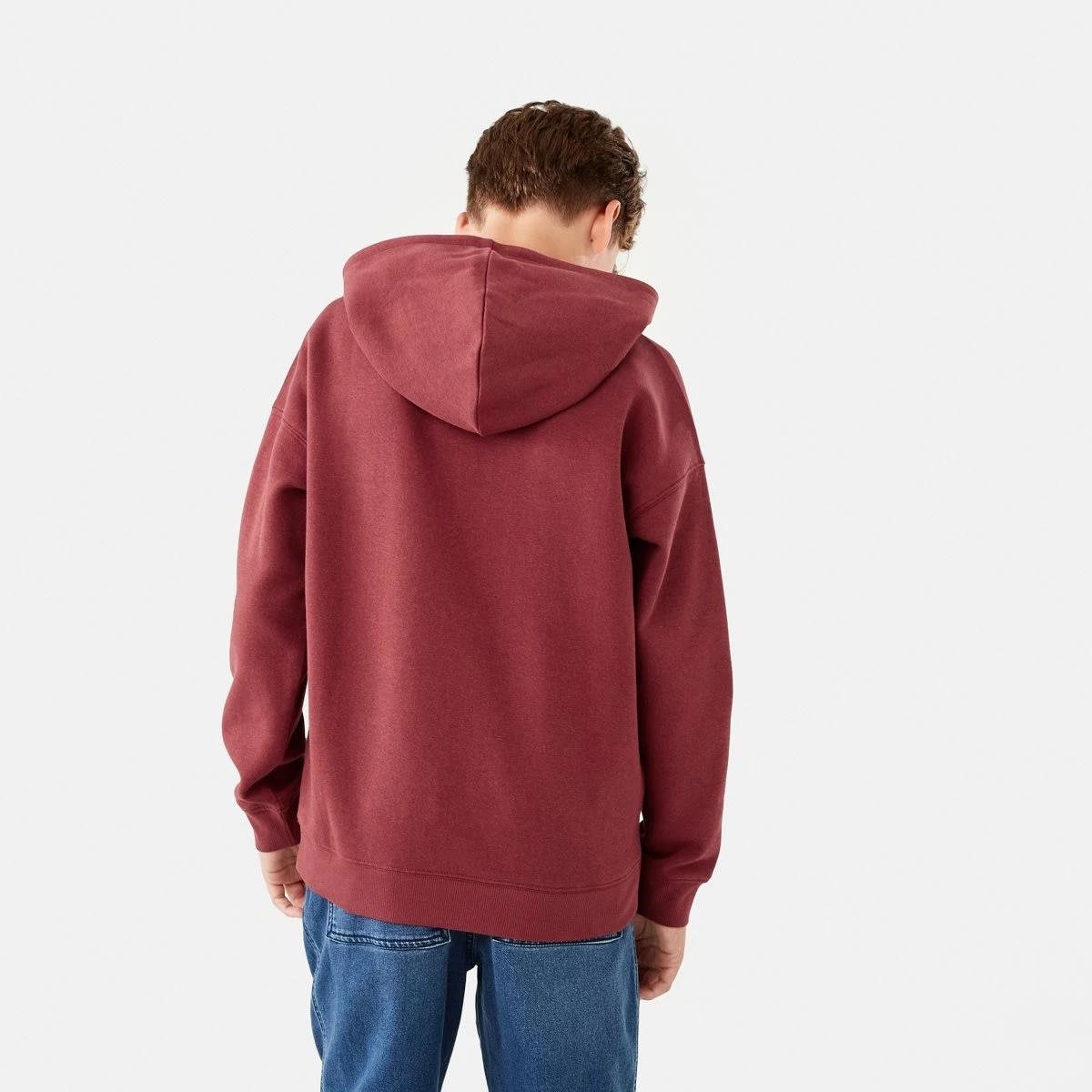 2 Oversized Hoodie With Pocket Red Brick, 2 of 9