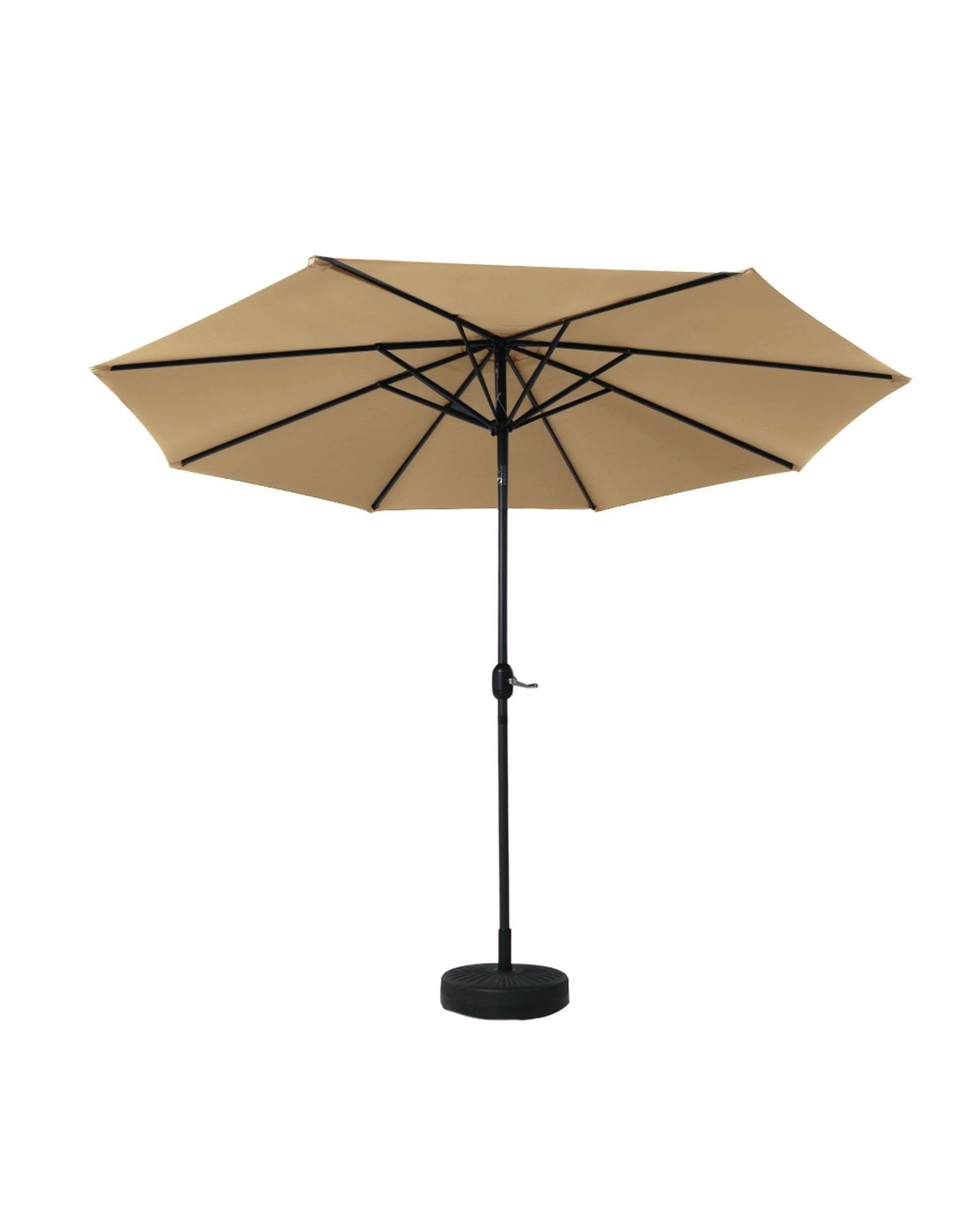 2 Instahut 2.7m Outdoor Umbrella W/base Pole Stand Garden Sun
 - White, 2 of 3