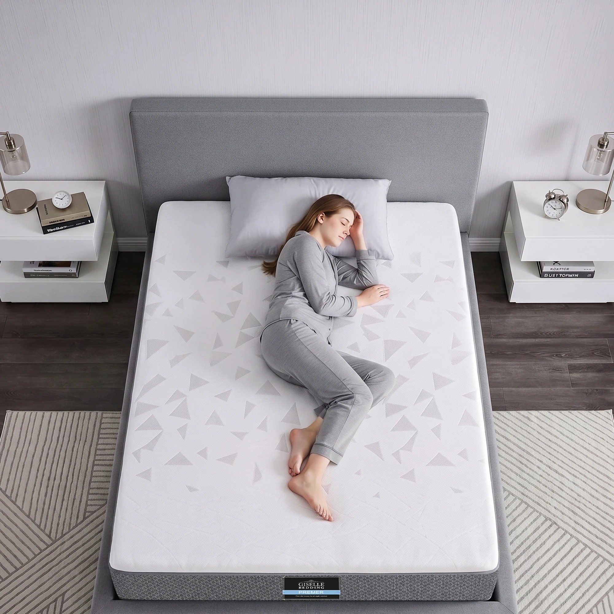 9 Giselle Bedding 23cm Mattress Reversible Firmness Foam Layer - King Single Bed - White, 9 of 9