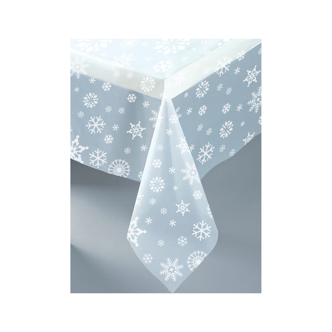 1 Unique Snowflake Clear Plastic Tablecloth, 1 of 1