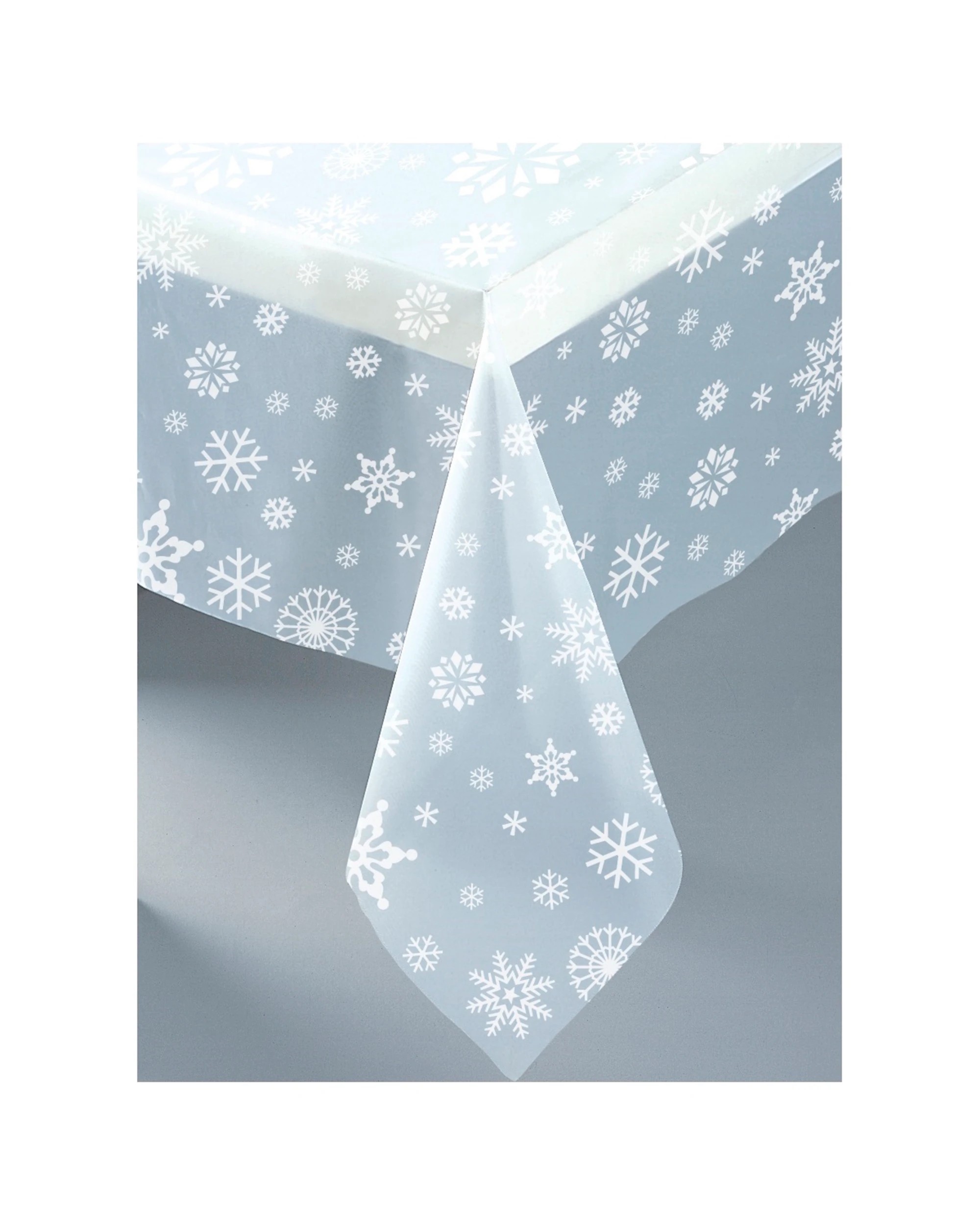 1 Unique Snowflake Clear Plastic Tablecloth, 1 of 1