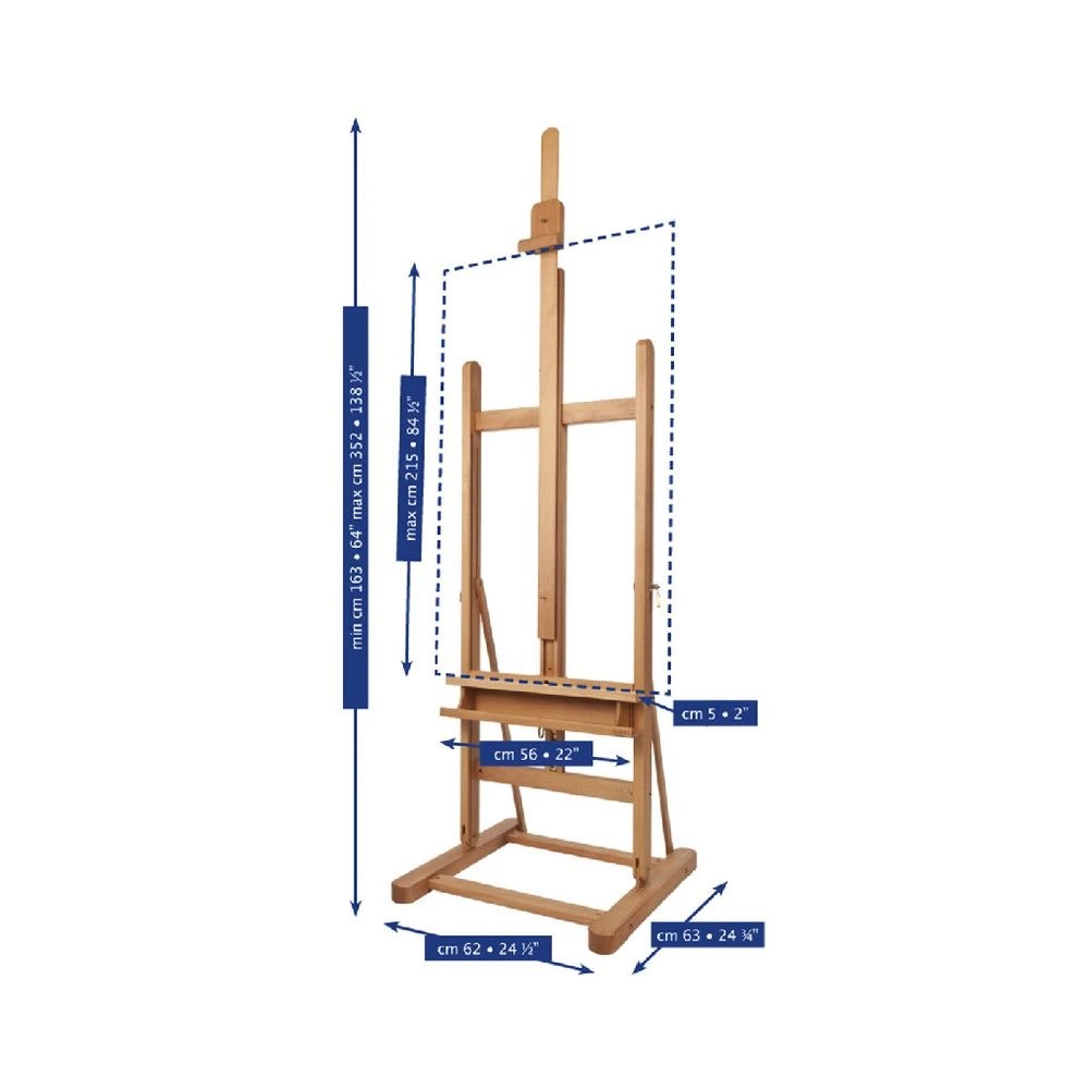 2 MABEF M/07 Medium Studio Easel Beech Wood, 2 of 10