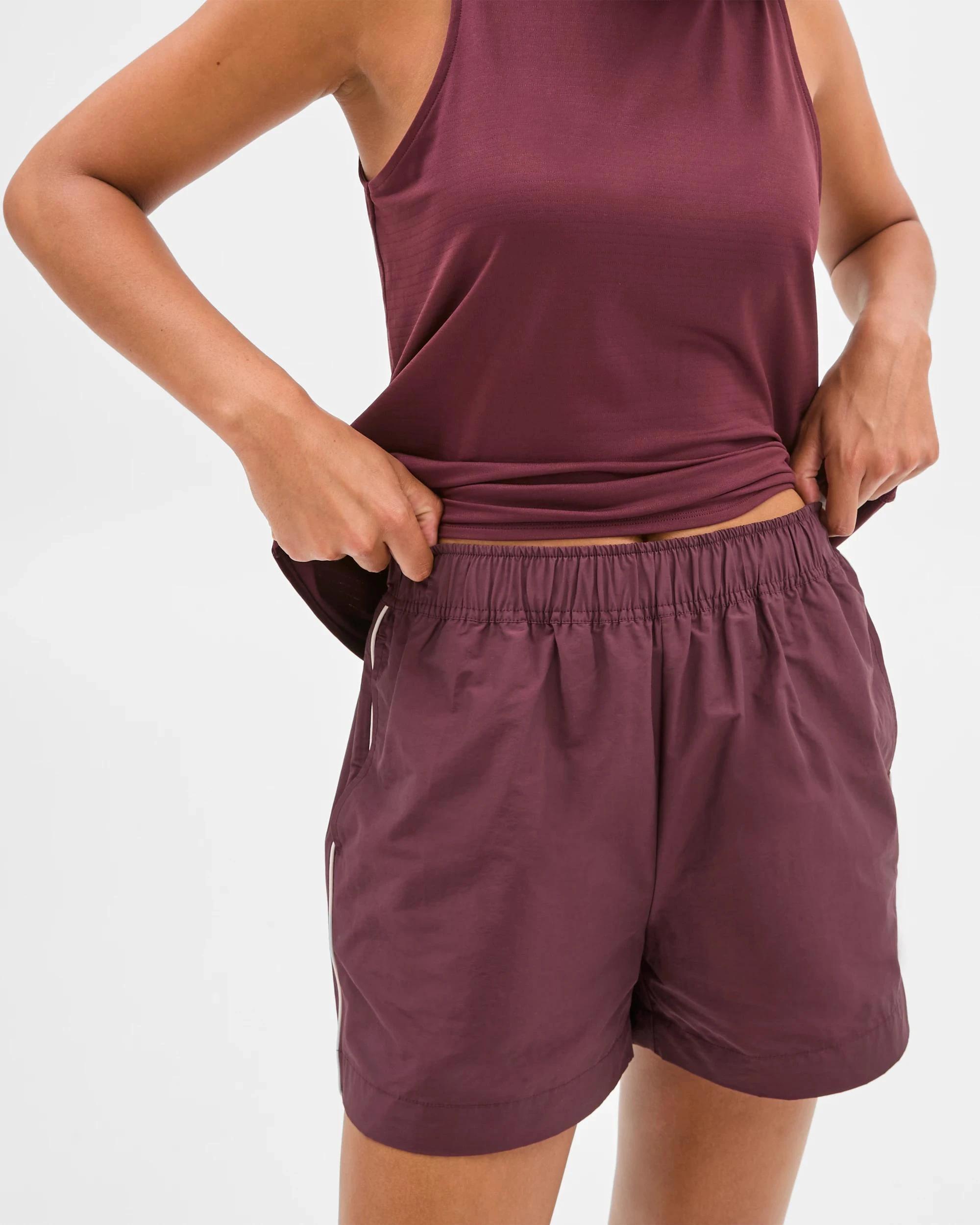 3 Target Active Australian Cotton Blend Woven Shorts WINE/PIPING, 3 of 7