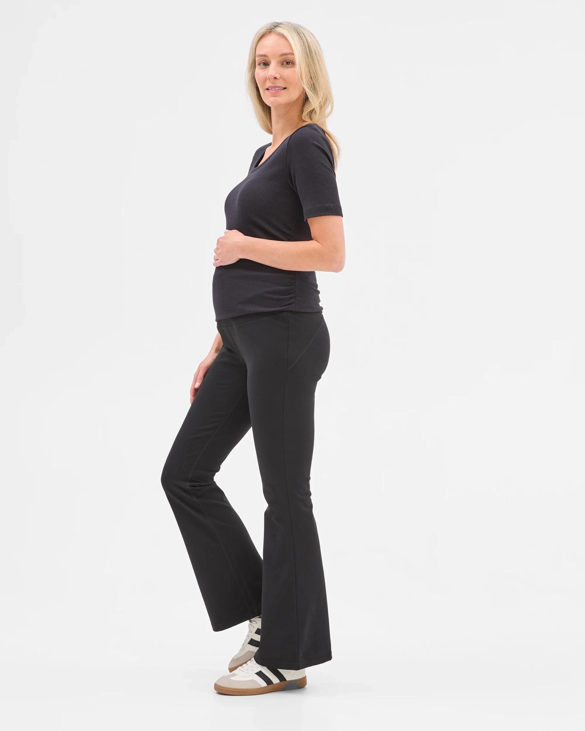 3 Target Maternity Studio Soft Full Length Flare Tights BLACK, 3 of 5