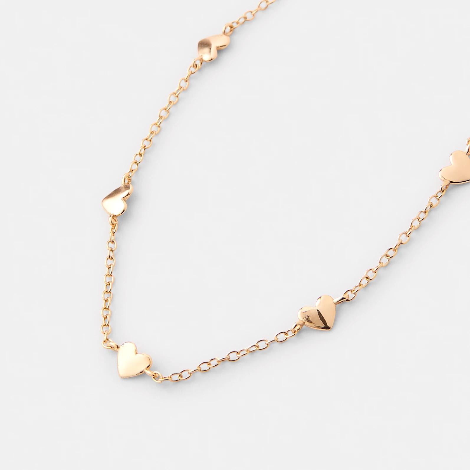 2 Gold Plated Sterling Silver 925 Heart Bracelet Gold, 2 of 4