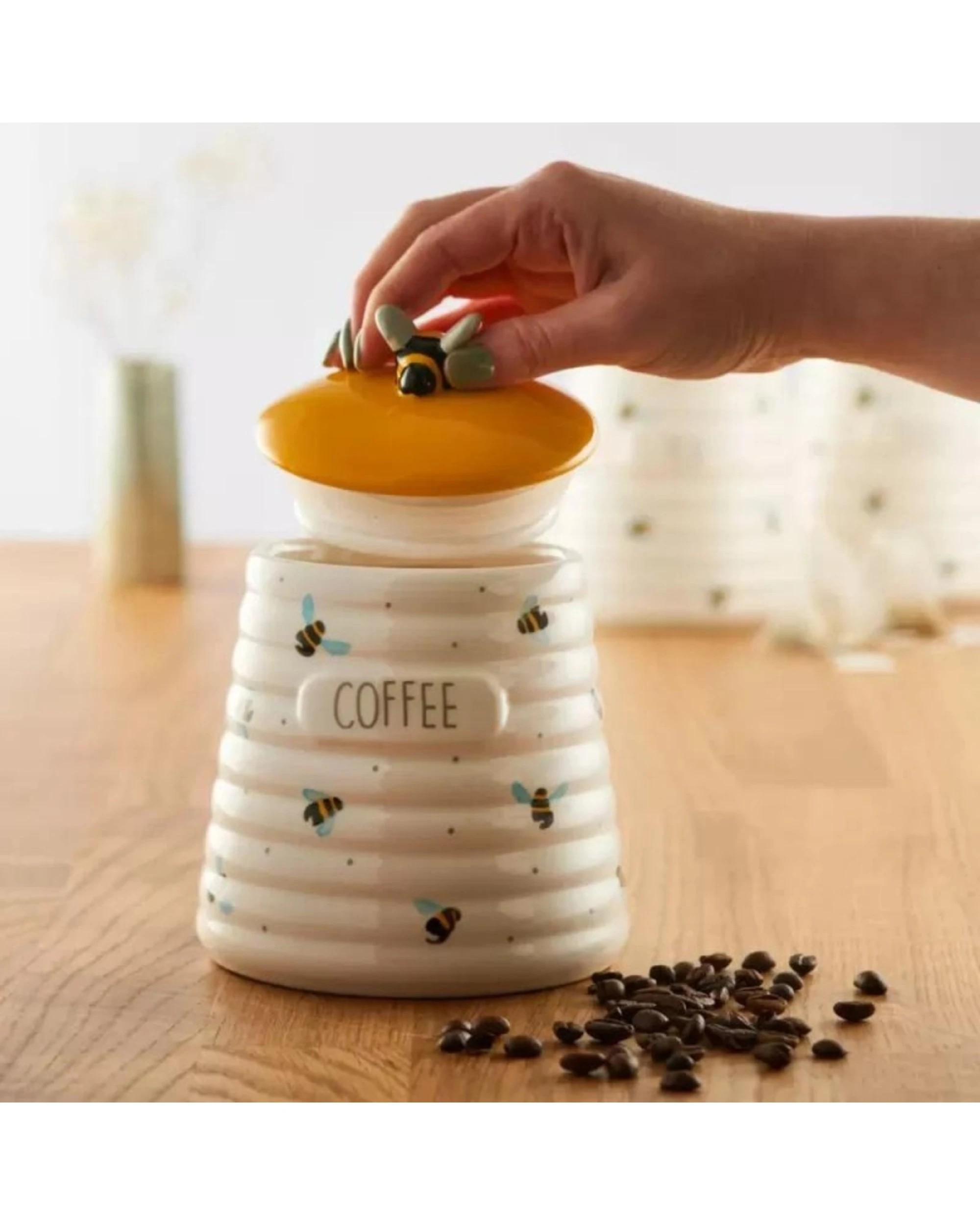 2 Price And Kensington Sweet Bee Coffee Jar Ceramic Storage 700ml - Multi, 2 of 4