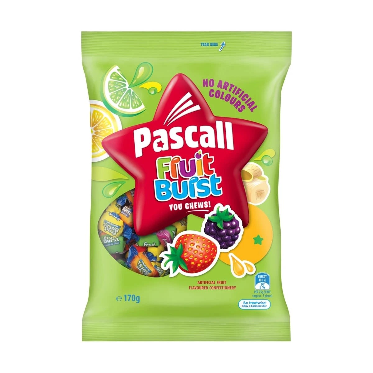 1 Pascall Fruit Burst You Chews 170g, 1 of 2
