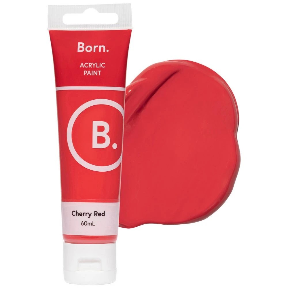 1 Born Acrylic Paint 60mL Cherry Red, 1 of 3