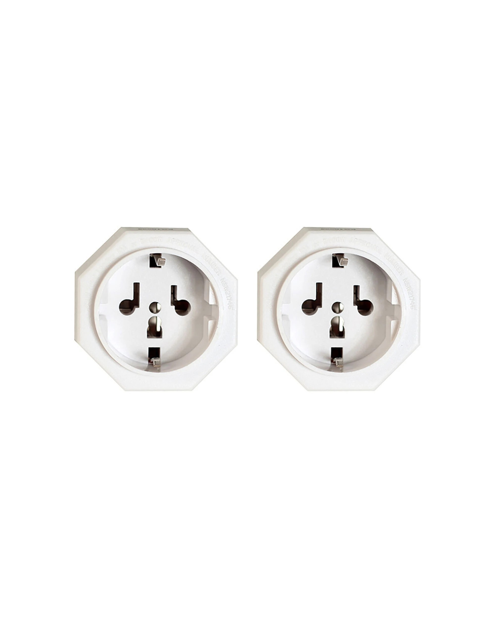 1 Tosca 2Pk Ib Travel Power Adapter Converter Plug - Bal/Eur - White, 1 of 1