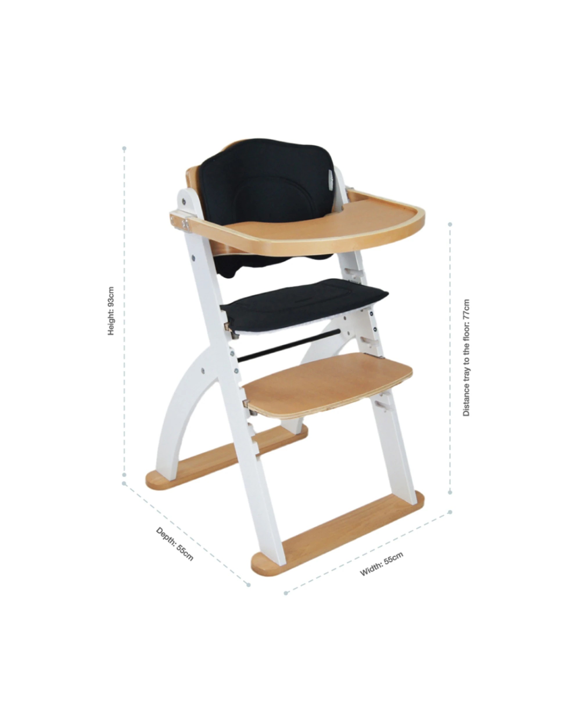 7 Babyhood Kaylula Ava Forever High Chair White/Beech - White Beech mix, Beech, 7 of 9