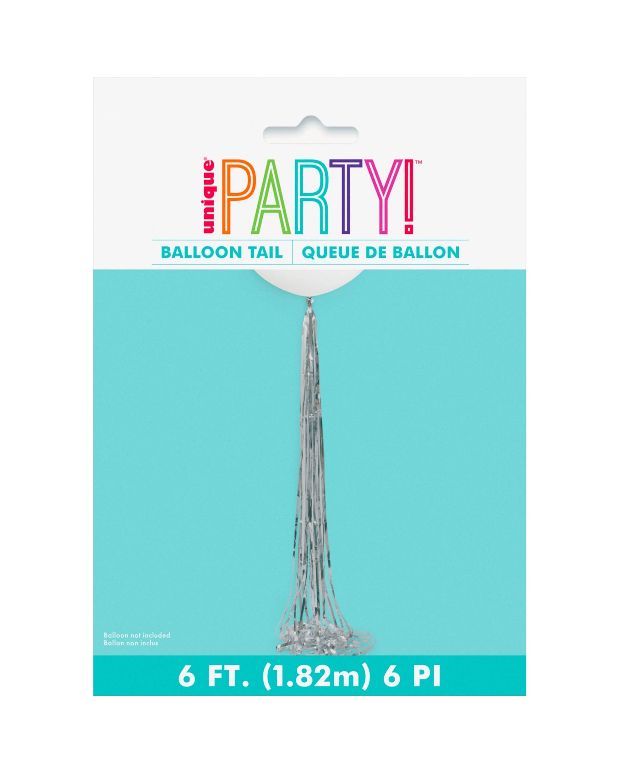2 Unique Foil Tassel Balloon Tail - Silver, 2 of 2