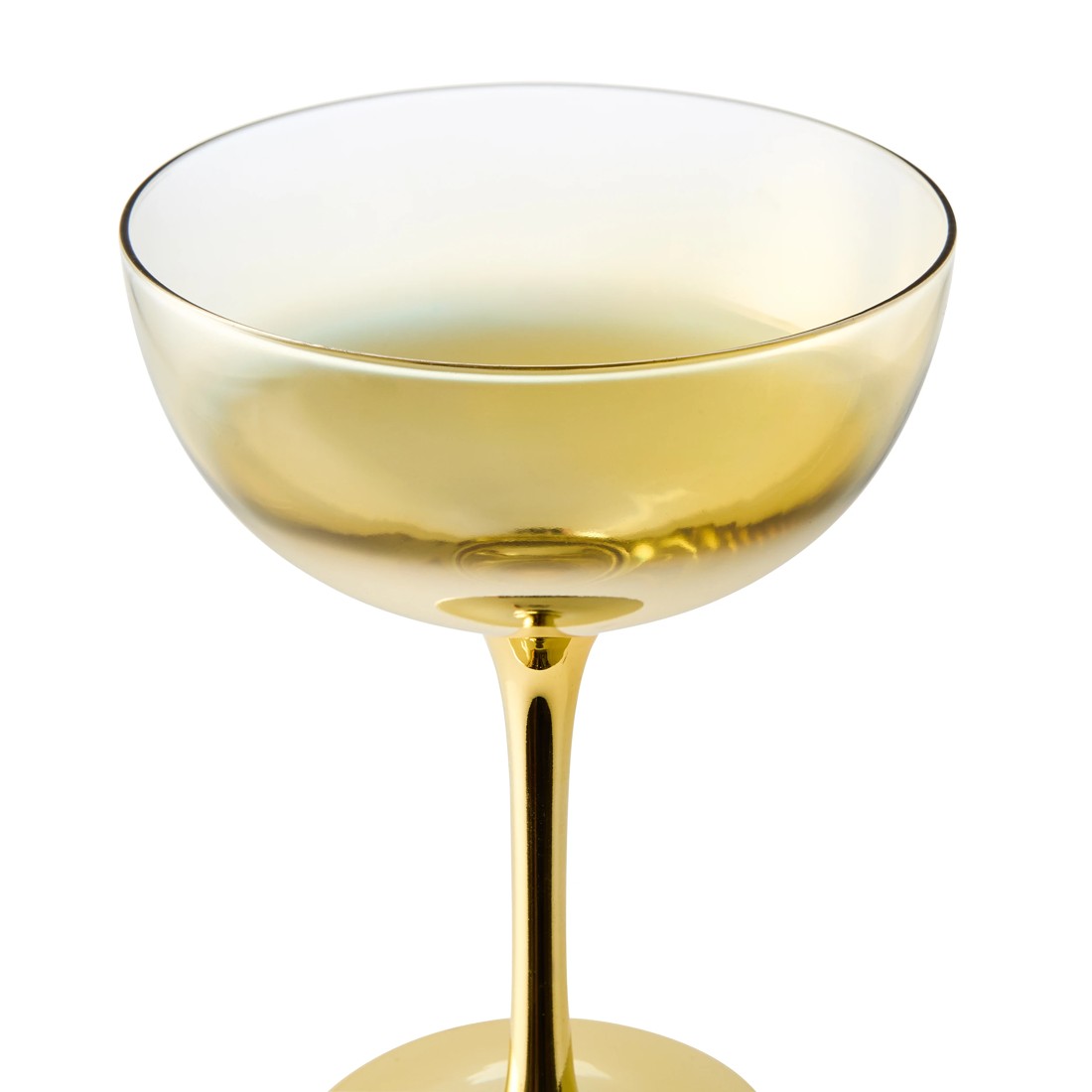 4 4 Gold Look Coupe Glasses, 4 of 6