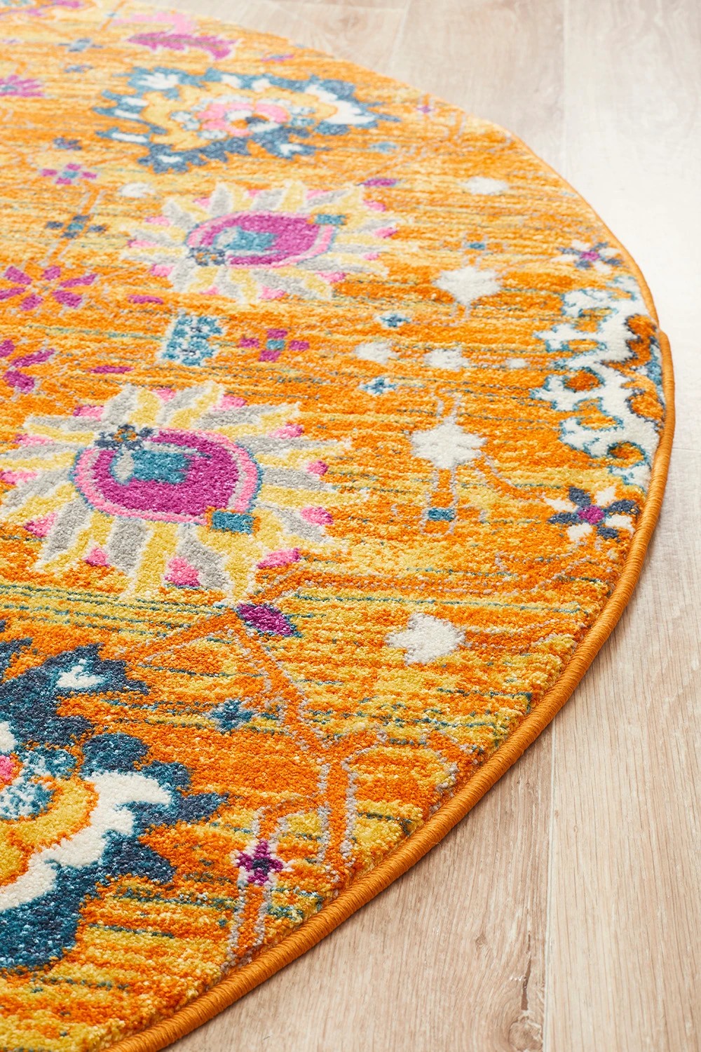 4 Common Ground Rugs Atlas 210 200x200cm - Medium Round Power Loomed Pet Friendly Rug - Brown, 4 of 7