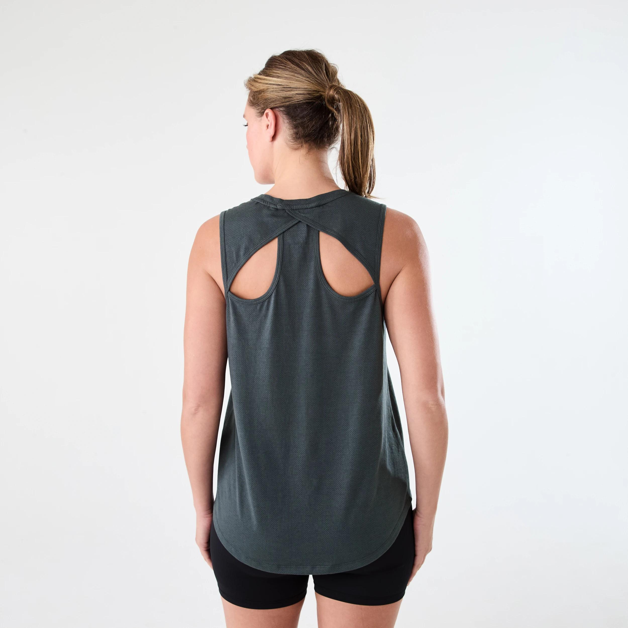 3 Everlast Womens Keyhole Tank EVERLAST COLLEGIATE CHARCOAL, 3 of 6
