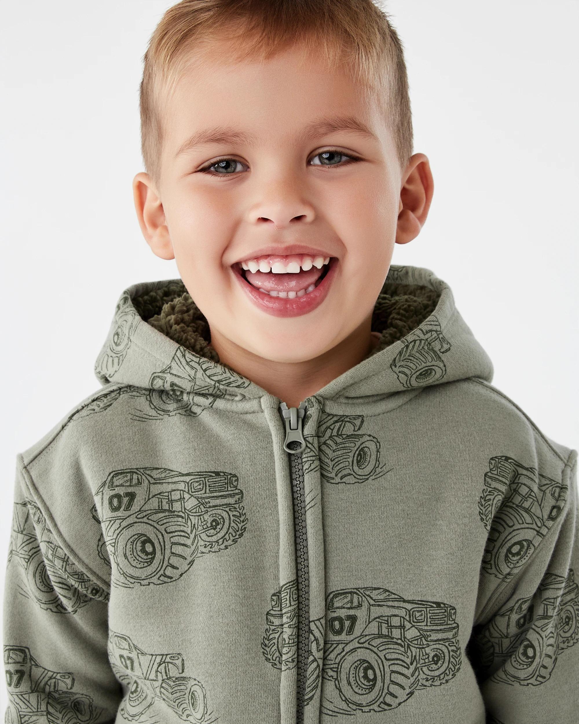 4 Sherpa Lined Hoodie Grn Truck, 4 of 10