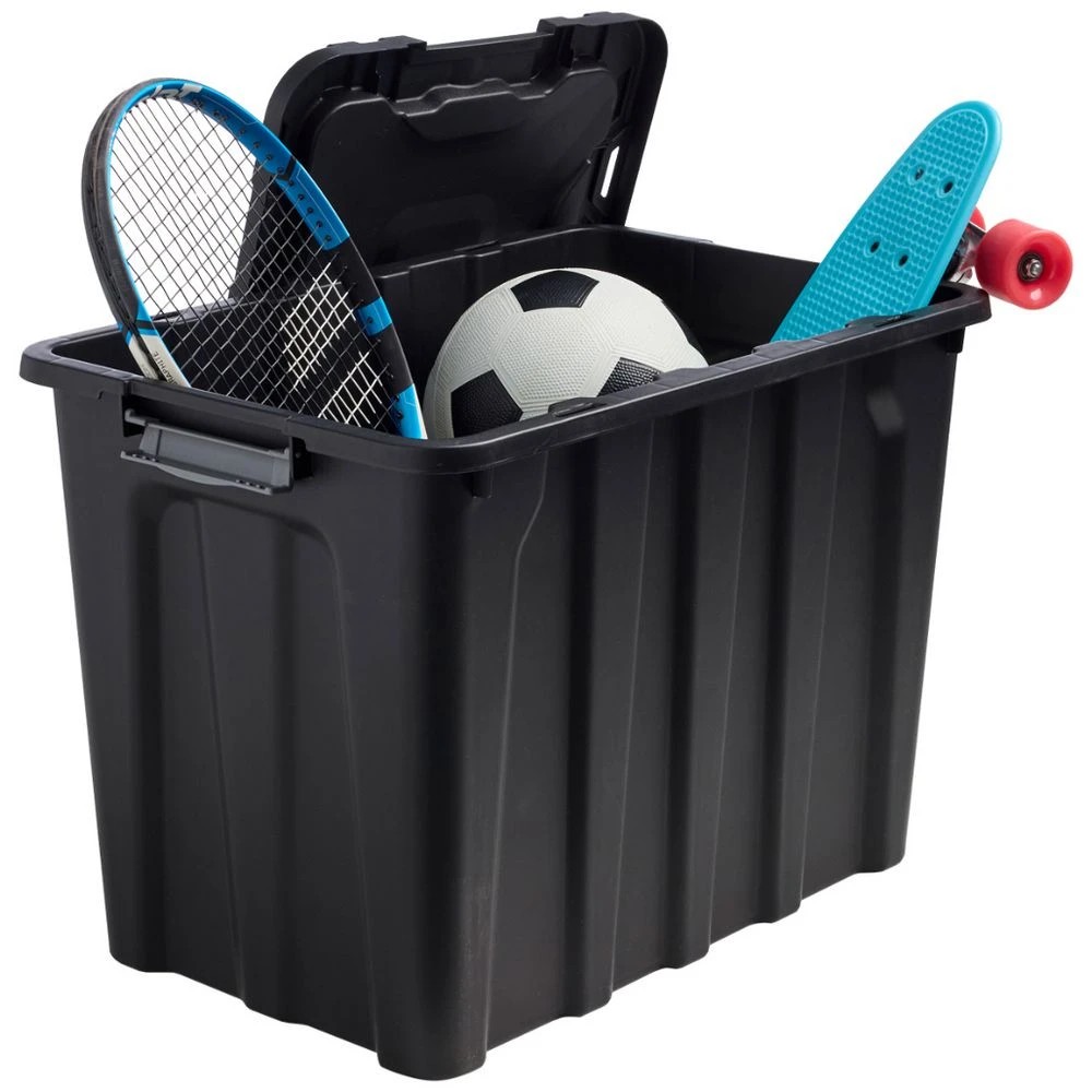 4 J.Burrows 80L Heavy Duty Storage Container Black, 4 of 5