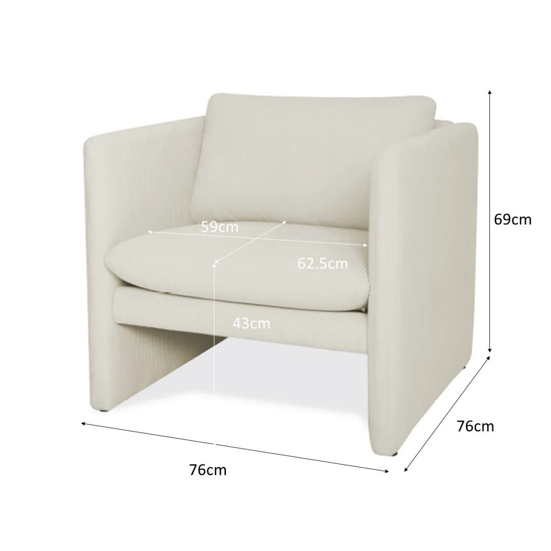 9 Henley Corduroy Lounge Chair, 9 of 10