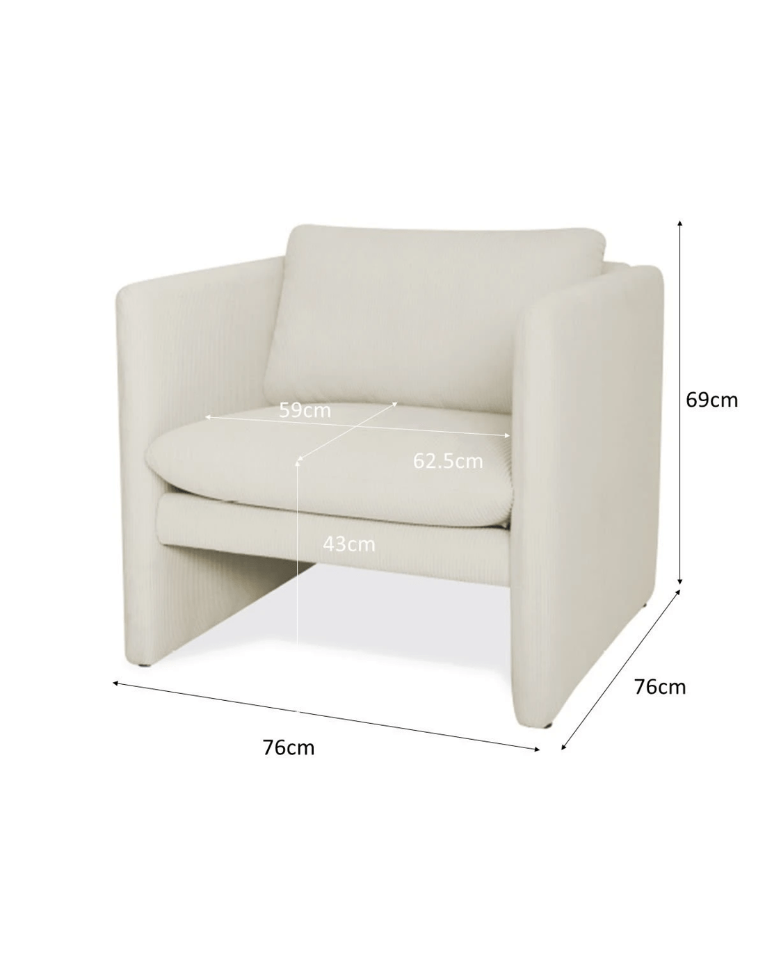 9 Henley Corduroy Lounge Chair, 9 of 10