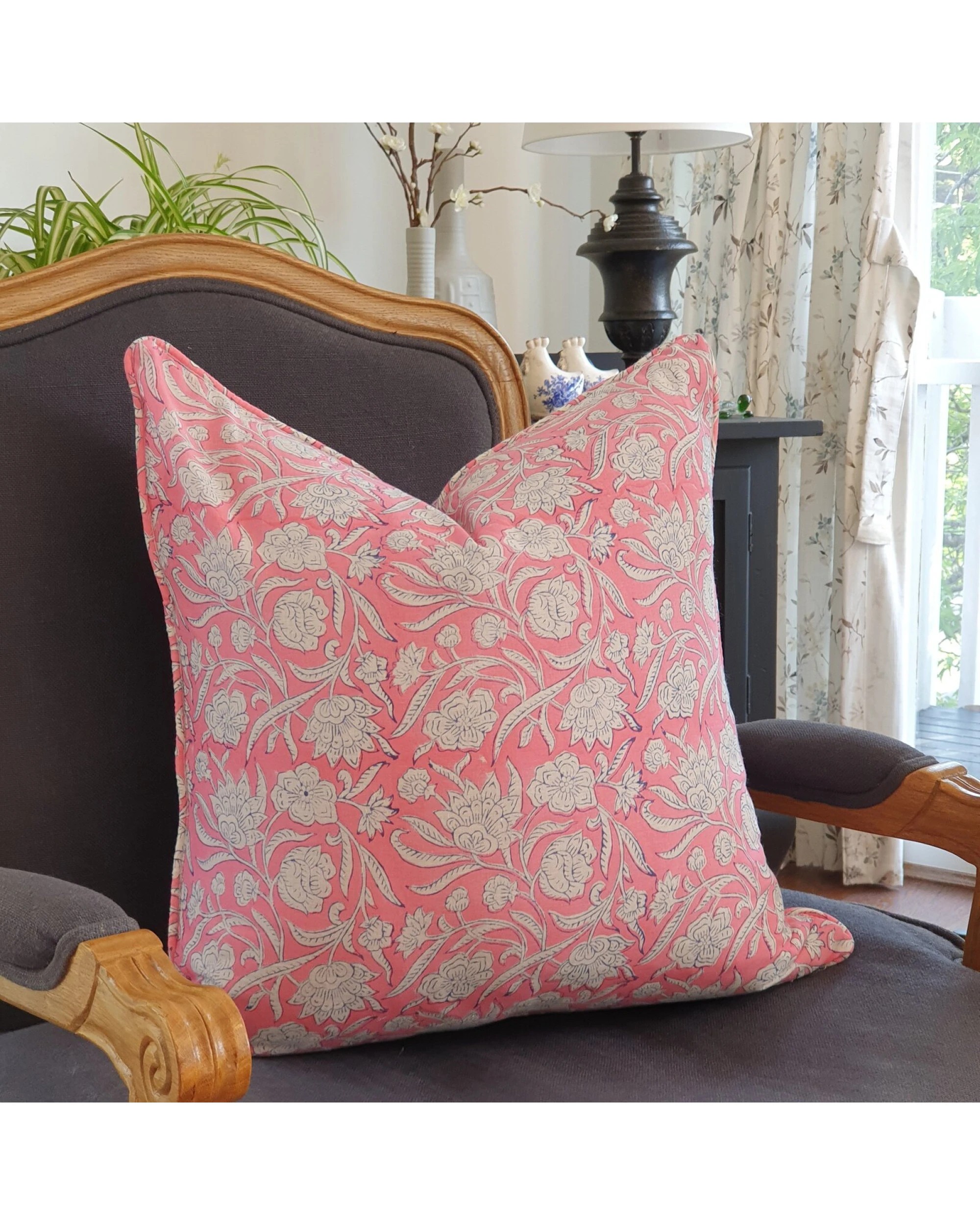 2 Kolka Pastel Pink Decorative Soft Cotton Voile Decorative Cushion - Pink, 2 of 2