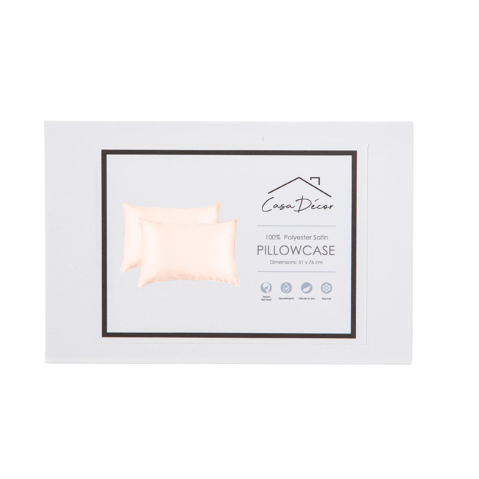8 Casa Decor Luxury Satin Pillowcase Set With Gift Box Luxury Bedding  Twin Pack - Pink, 8 of 10