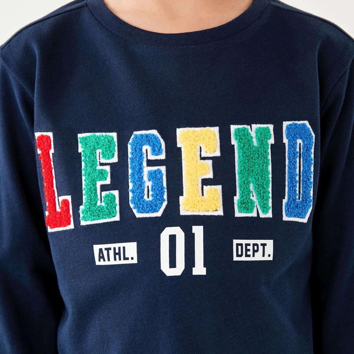 4 Long Sleeve Boucle T-shirt Blu Legend, 4 of 8